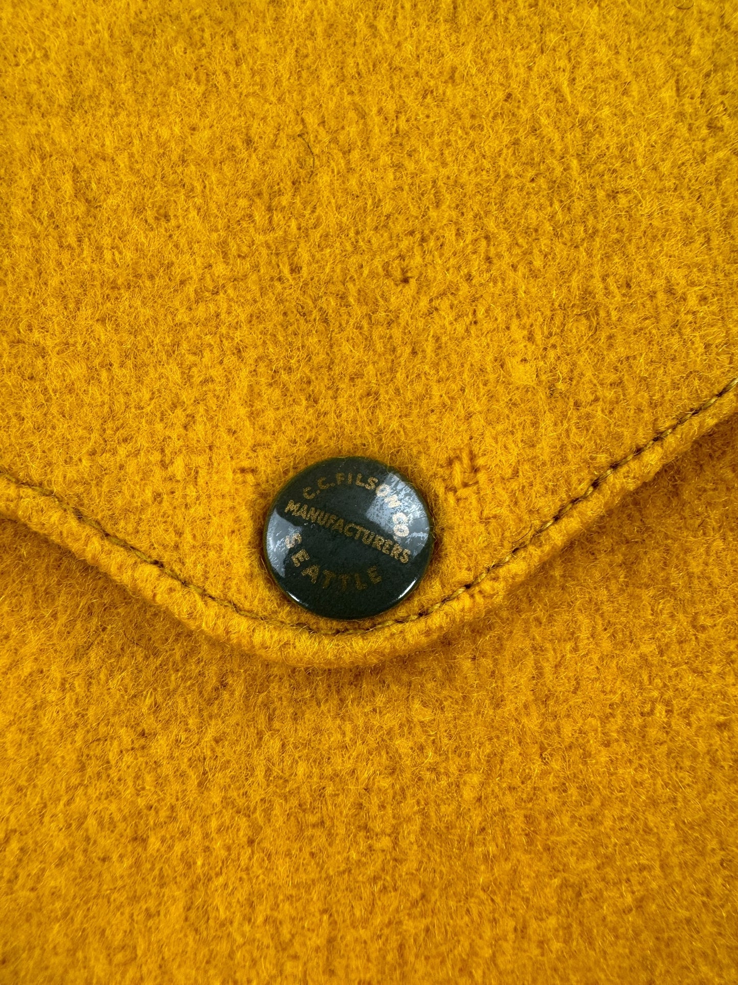 Enameled Snap View on Filson Gold Cruiser 
