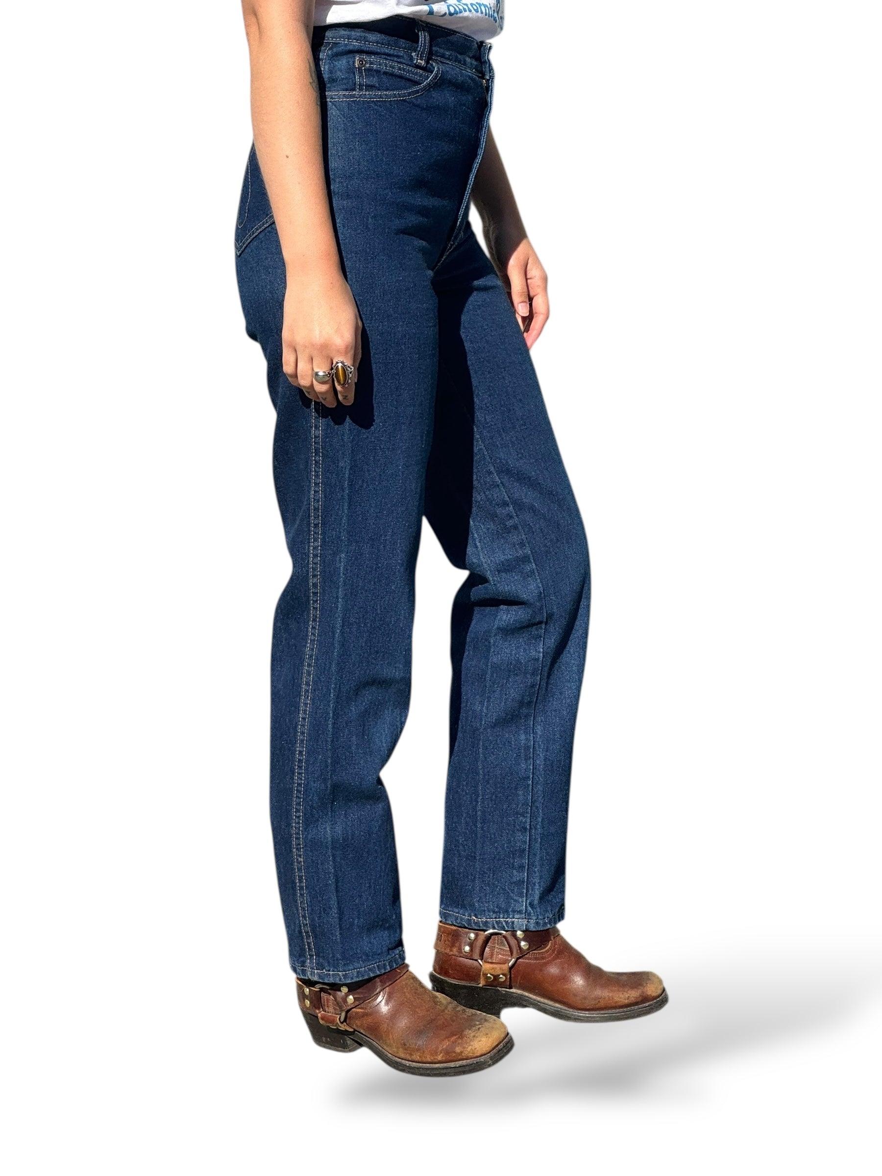 Side on Body of Vintage USA Made Calvin Klein Jeans W28