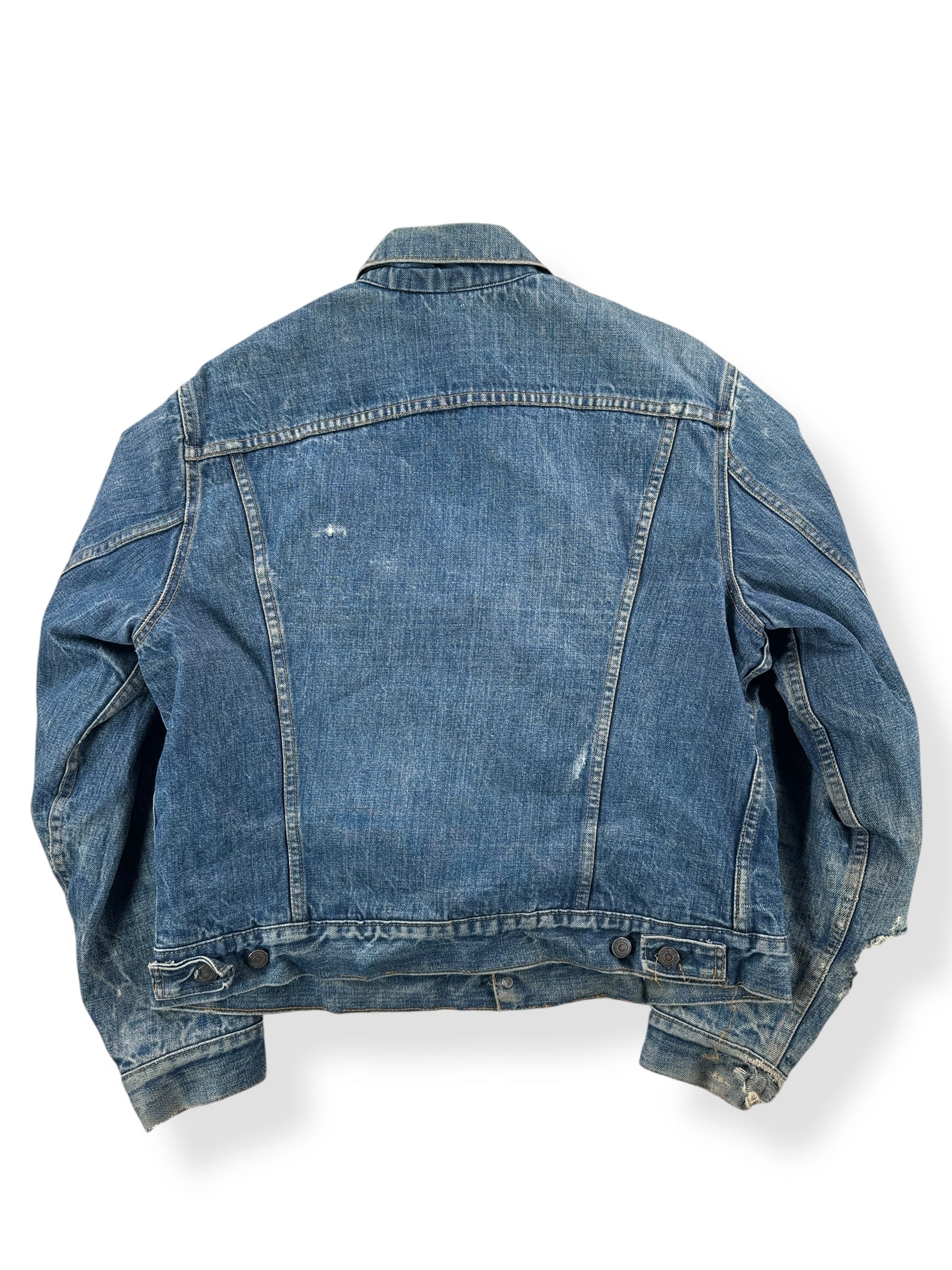 Back of Vintage Levis Blanket Lined 2 Pocket Thrasher Jacket SZ L AS IS