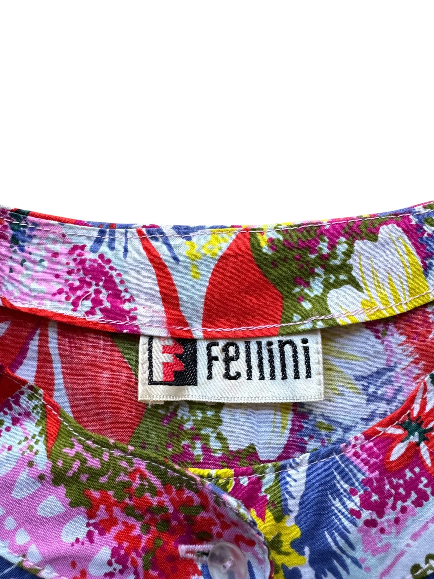 Tag on Vintage Fellini Floral Blouse And Skirt Set SZ S