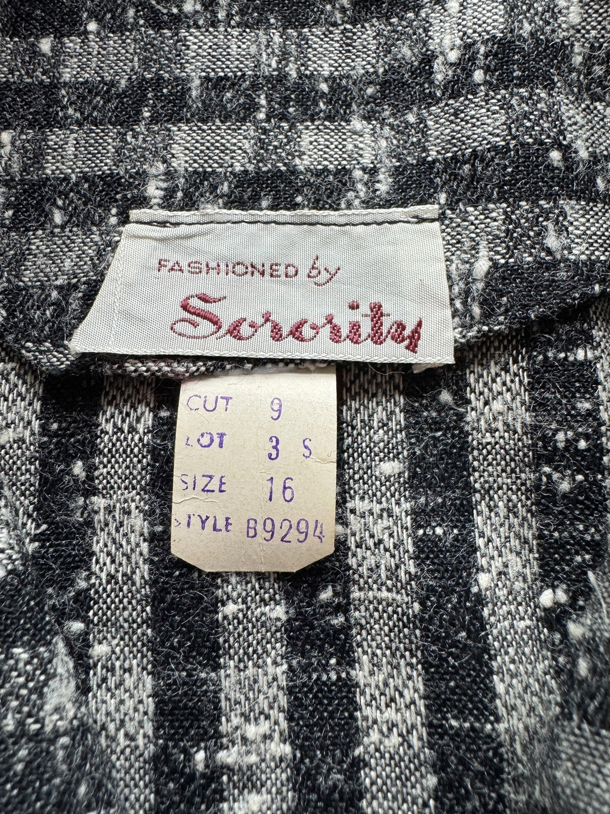 Tags on jacket