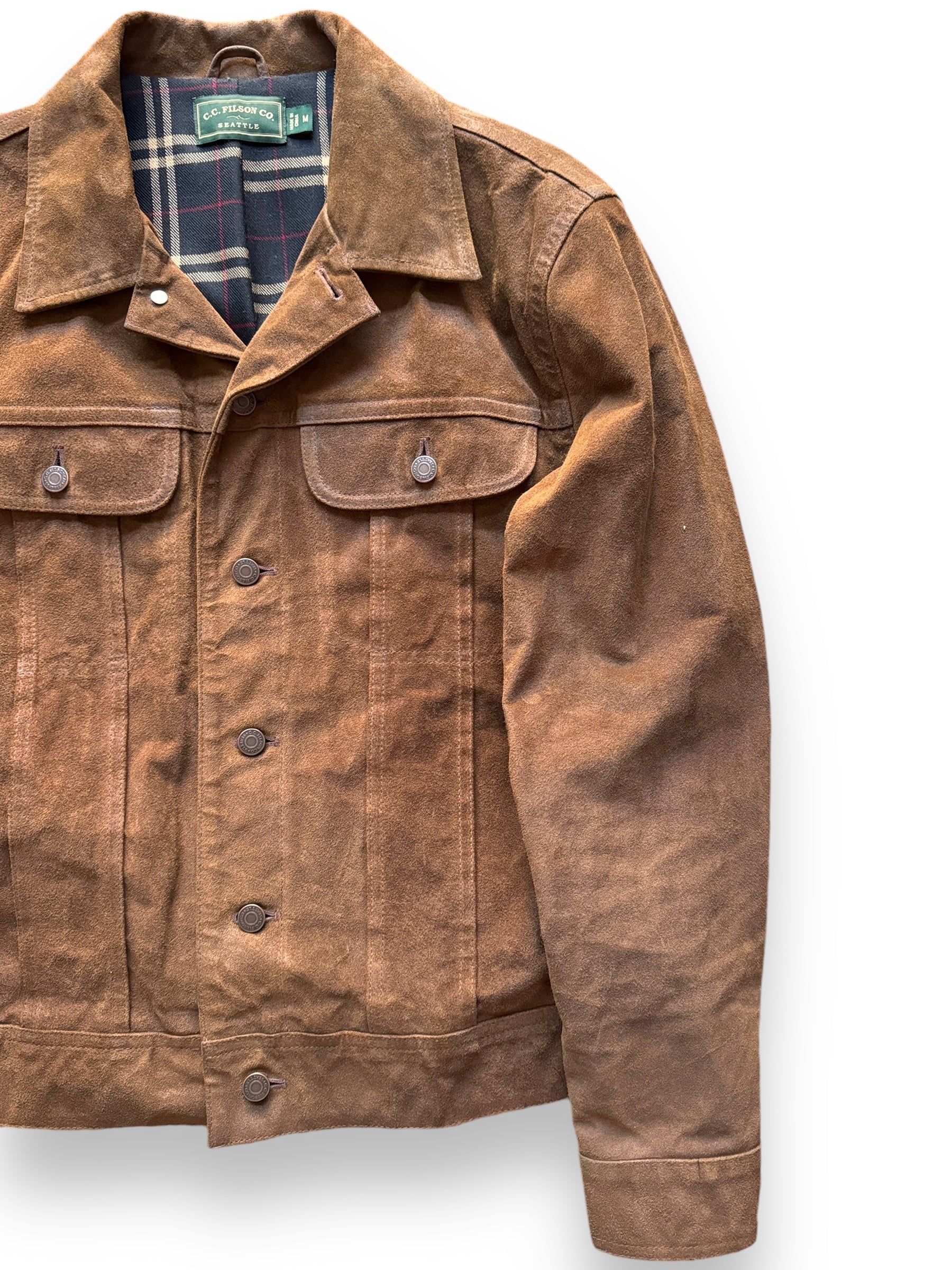 Front Left View of Filson Suede Roughout 101J Style Jacket