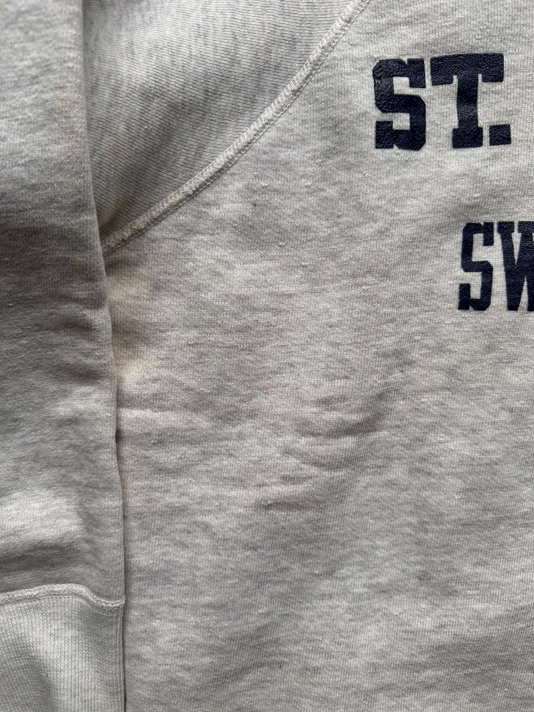 Staining on Vintage St Albans Swim Club Hanesport Crewneck SZ M | Vintage Sweatshirt Seattle