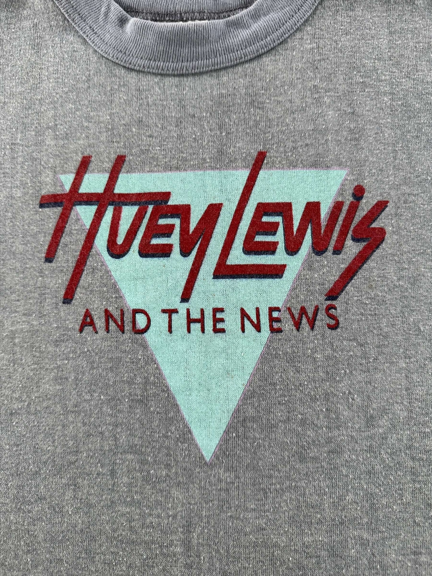 Graphic of Vintage Huey Lewis And The News Tank Crewneck SZ M (Fits XS)