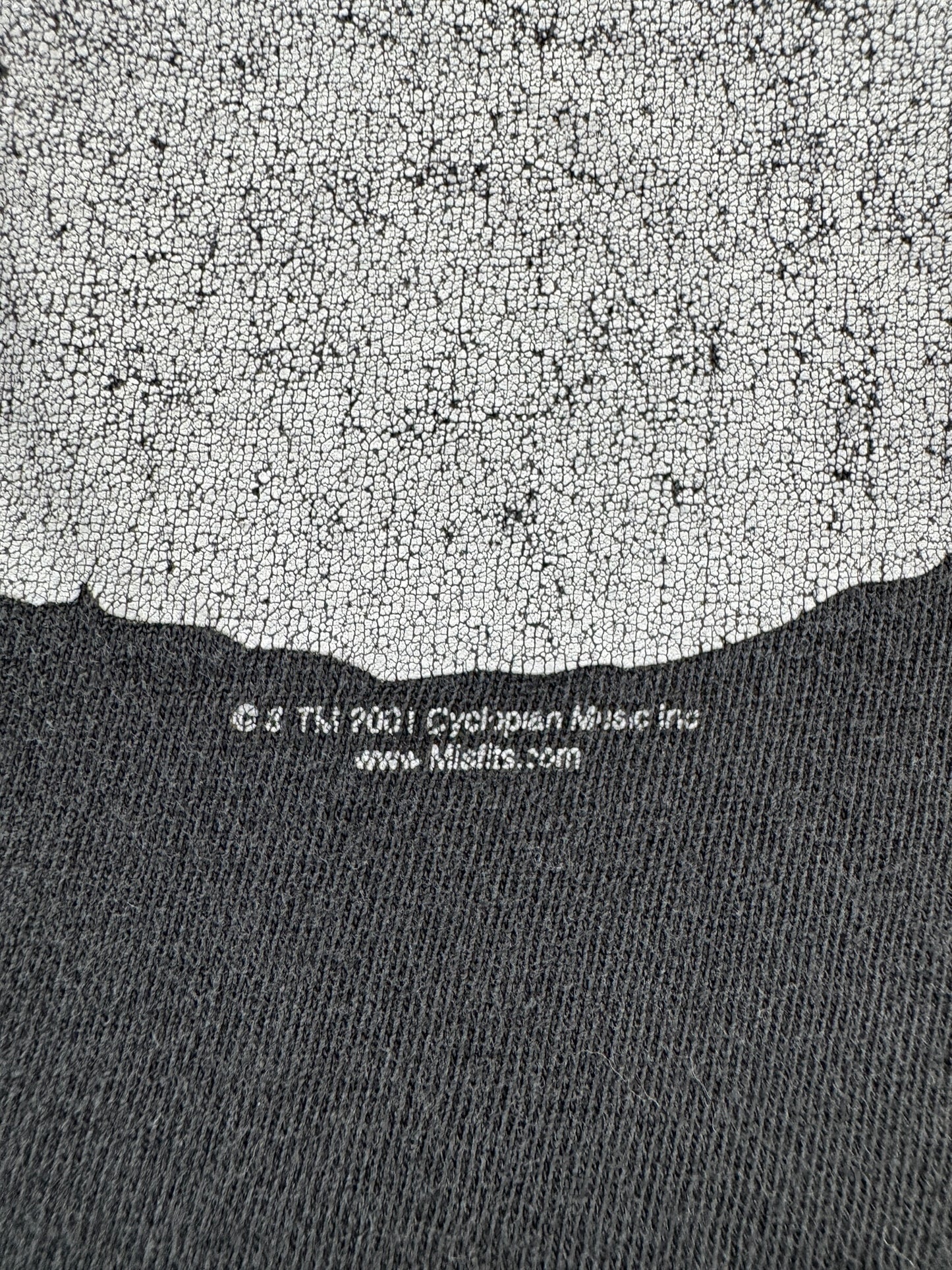 Trademark on Vintage 2001 Misfits Tee SZ M