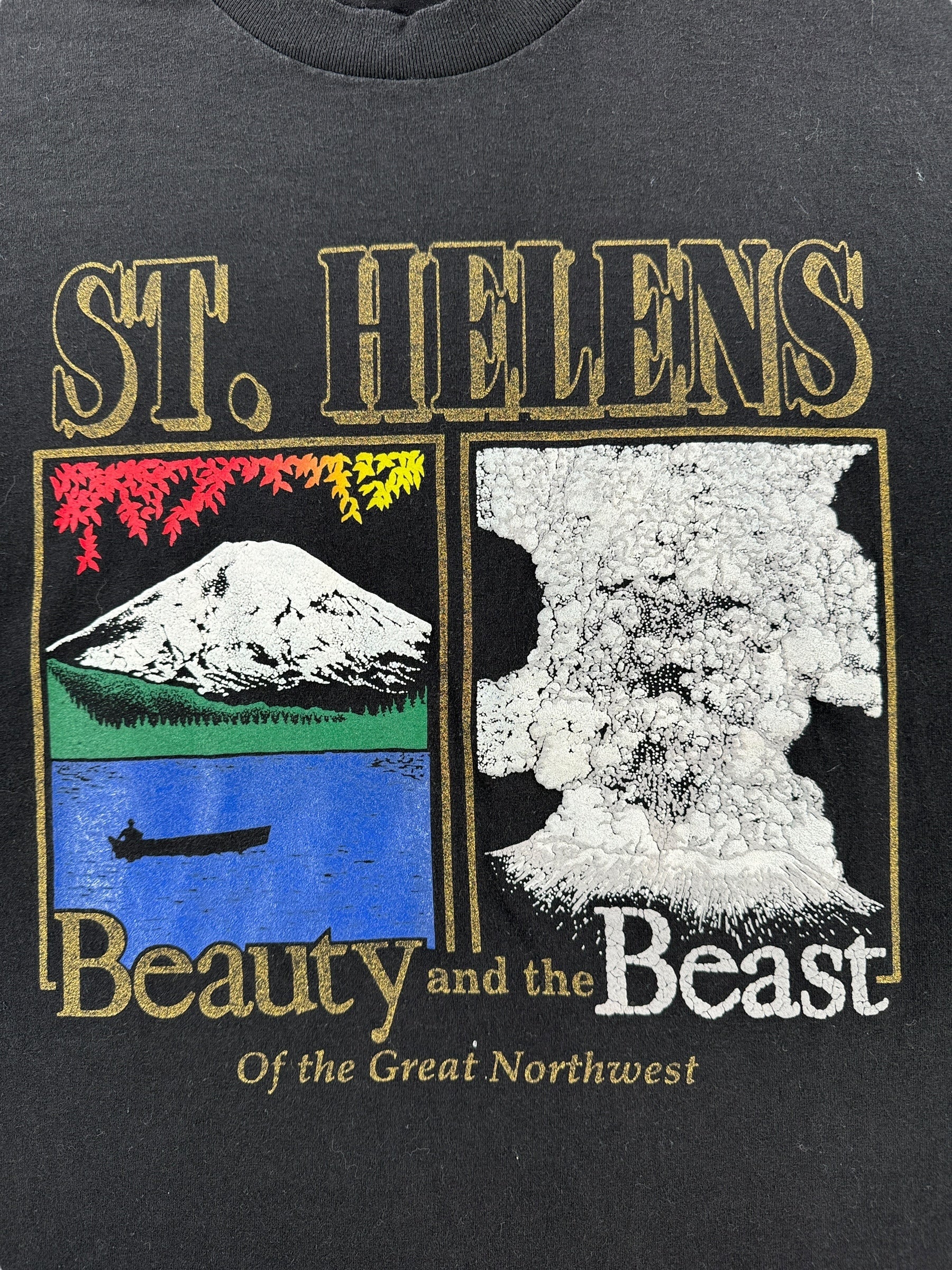 Front Graphic of Vintage 90s St. Helens Tee SZ L