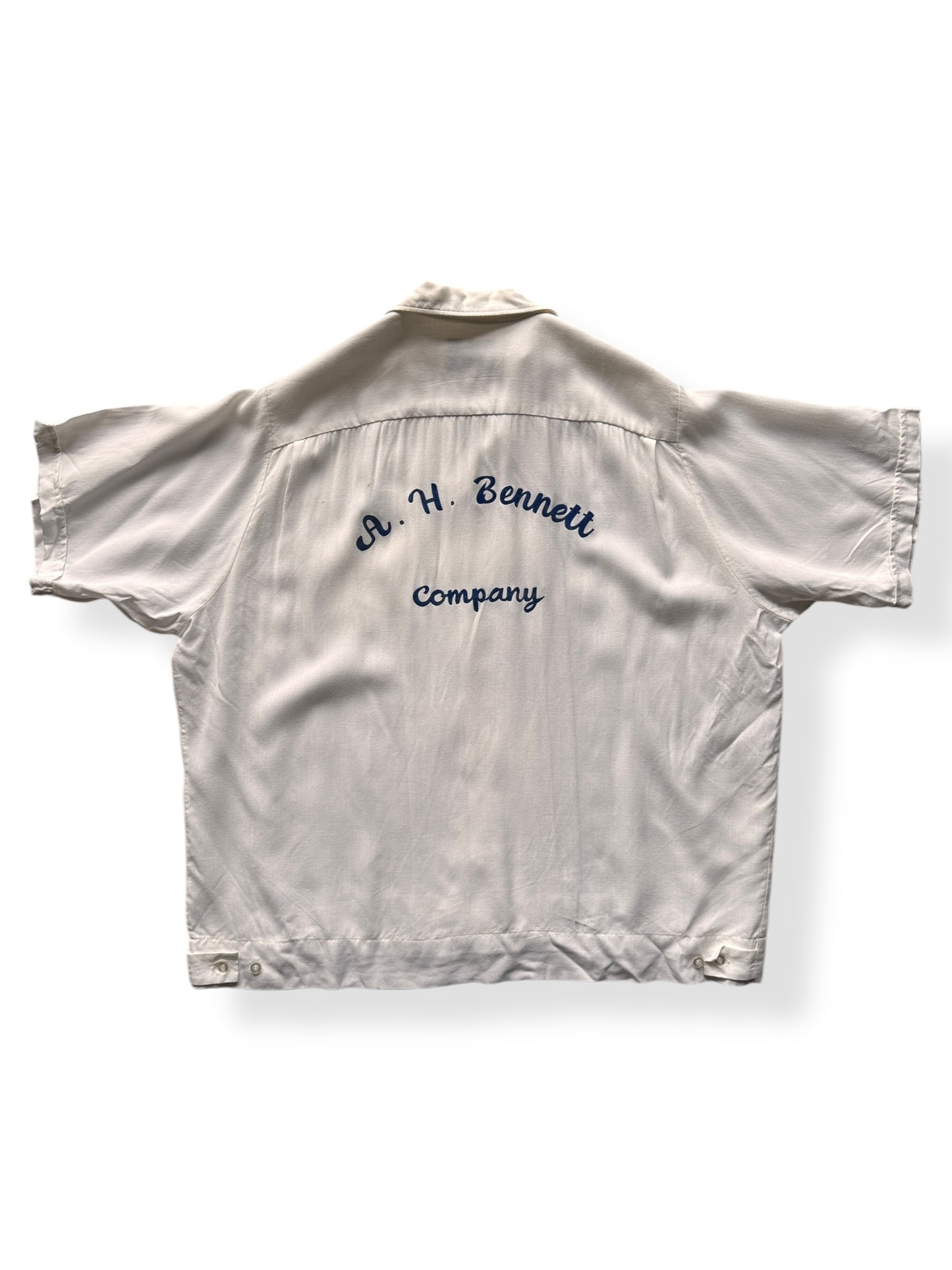 Back of Vintage A.H. Bennett Bowling Shirt SZ L