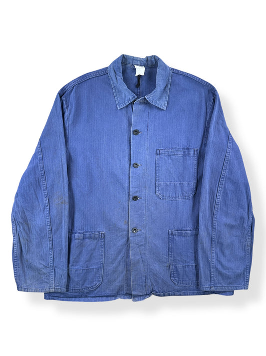 Front of Vintage Steinhofel HBT French Chore Coat SZ L