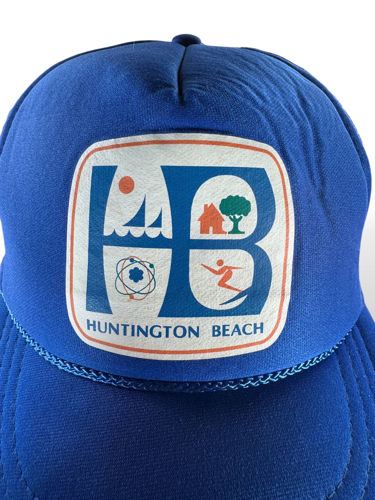 Design on Vintage Huntington Beach Trucker Hat SZ Youth