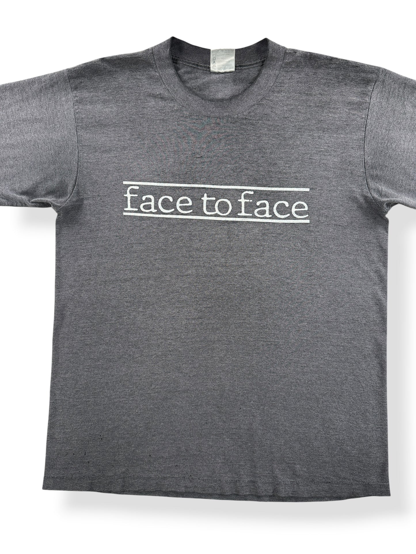 Front Close Up of Vintage Face to Face Tee SZ XL (Fits L)