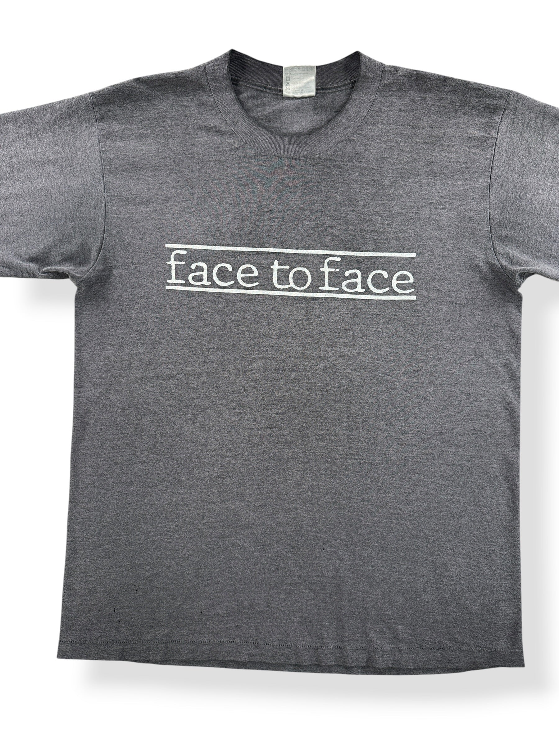 Front Close Up of Vintage Face to Face Tee SZ XL (Fits L)