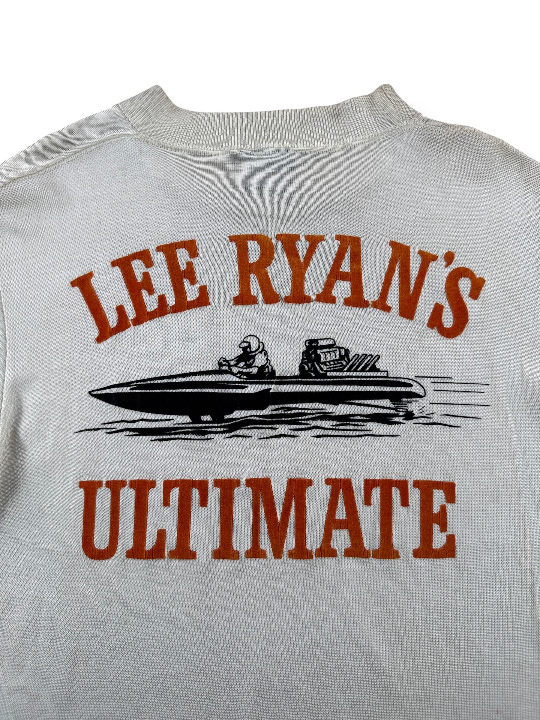Back Graphic of Vintage 60s Durene Lee Ryan's Ultimate Speedboat Tee SZ M