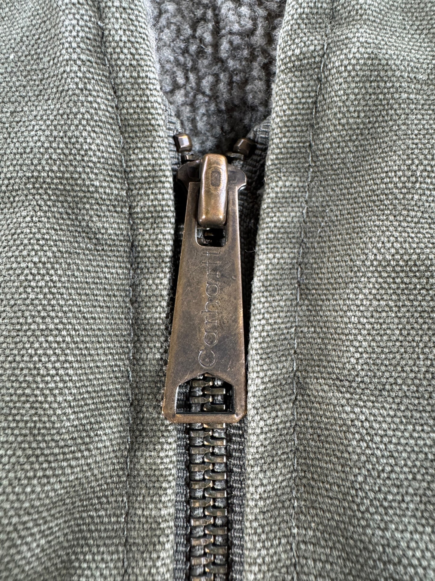 Zipper on Carhartt Shearling Vest SZ M