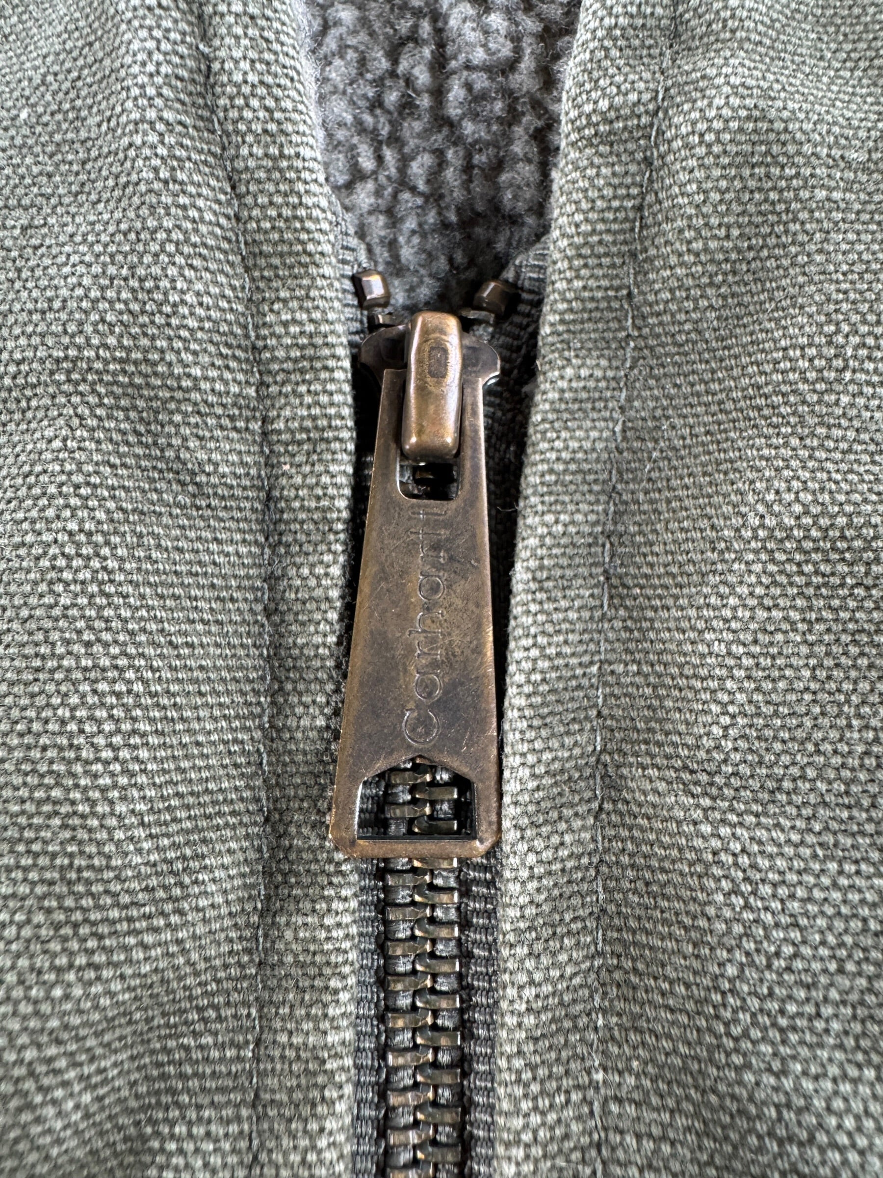 Zipper on Carhartt Shearling Vest SZ M