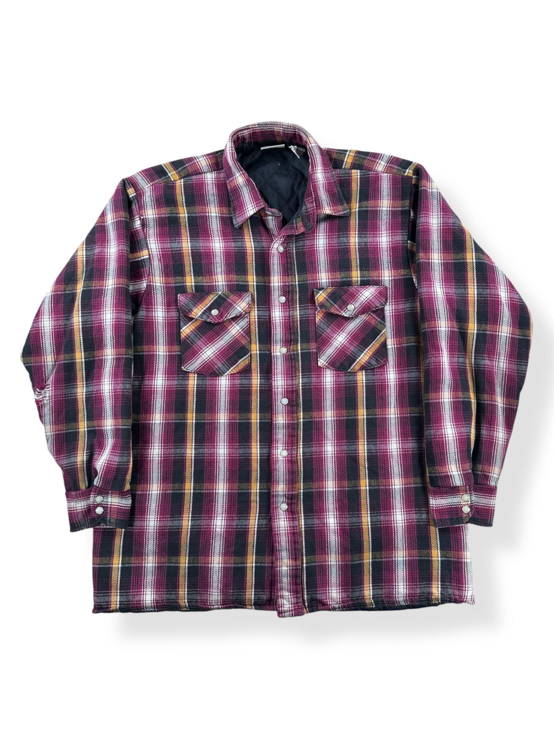 Front of Vintage Quilted Five Brothers Flannel SZ L