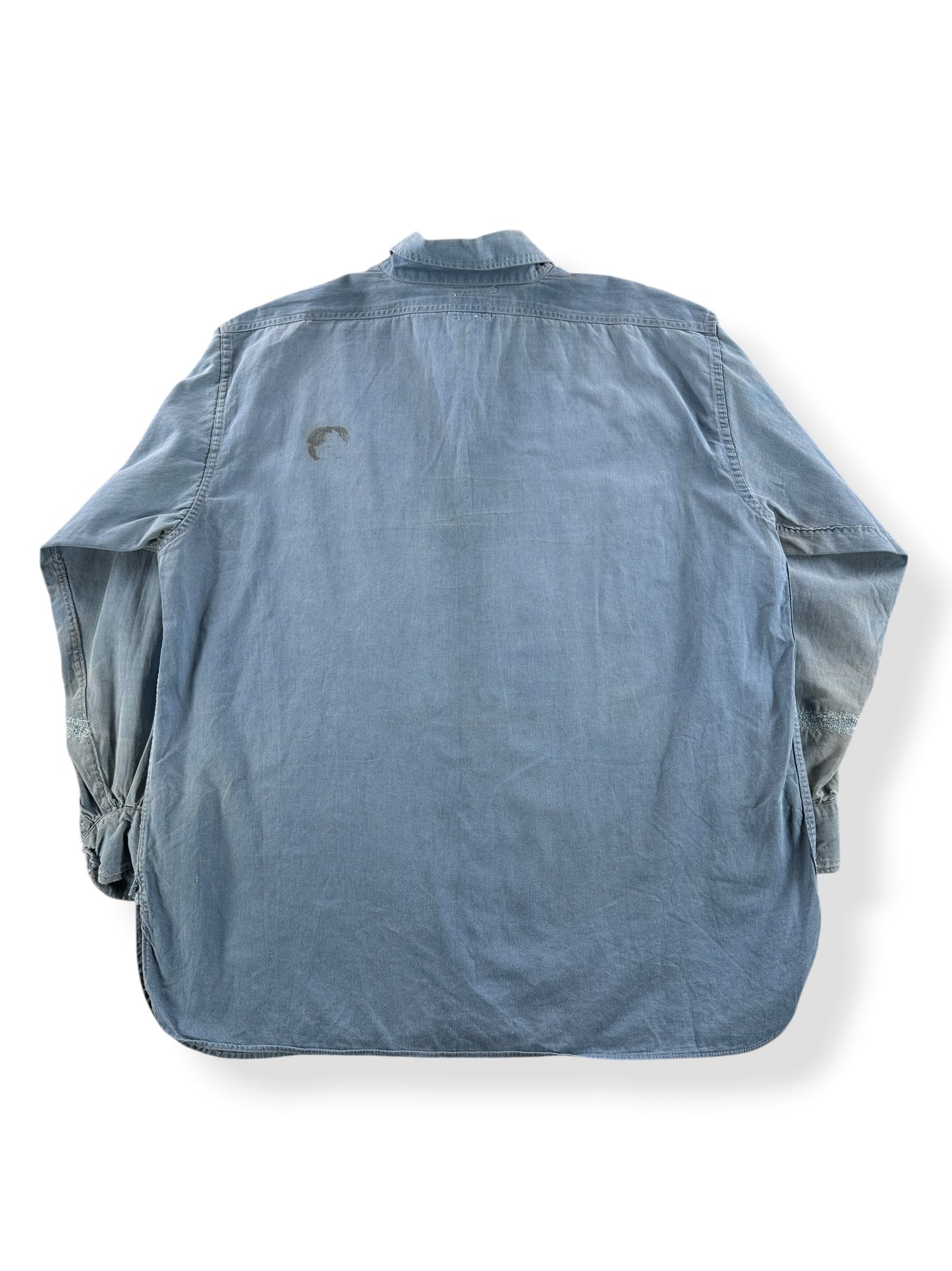 Back of Vintage 40s Super Pioneer Work Shirt SZ XL
