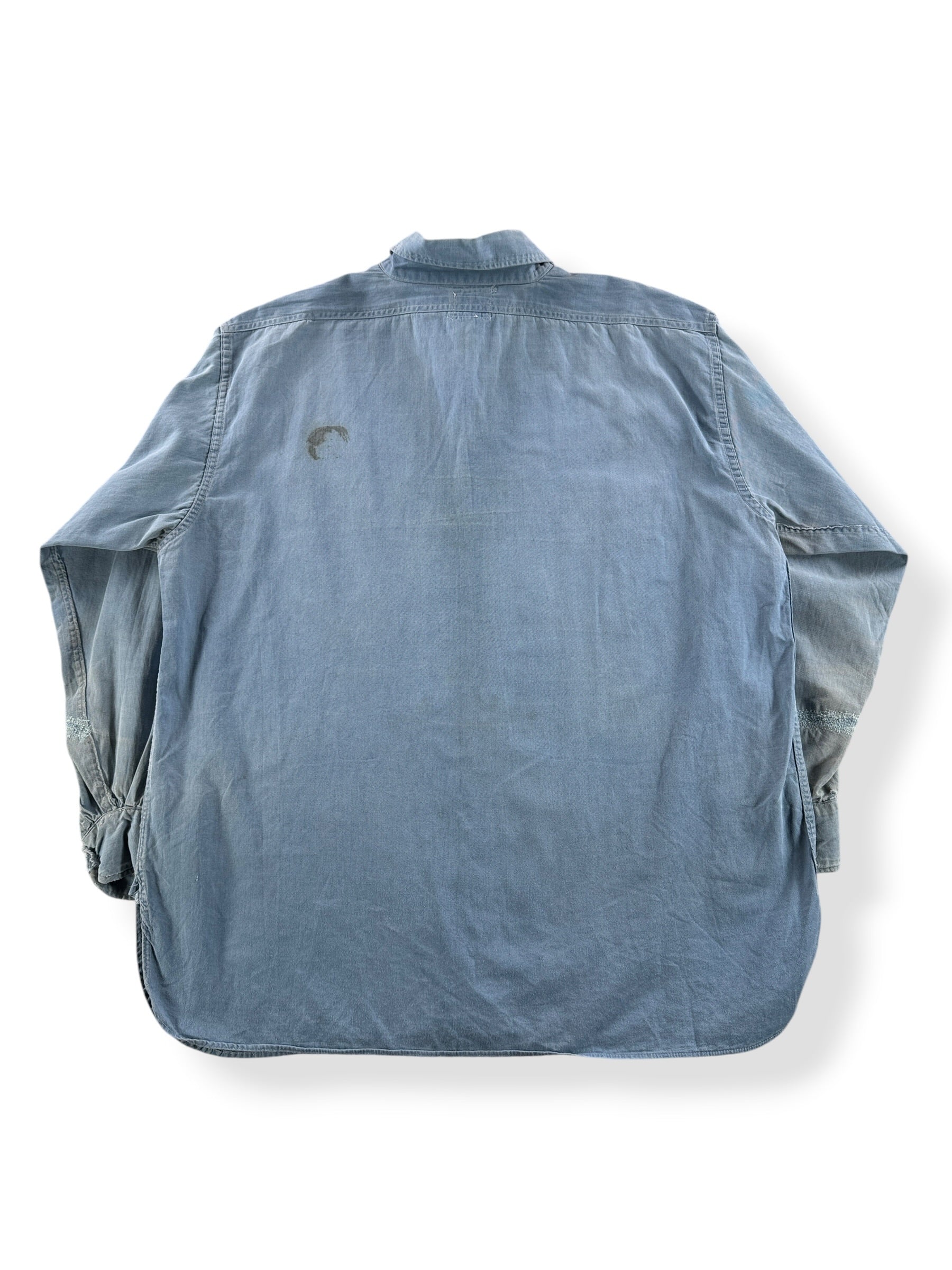 Back of Vintage 40s Super Pioneer Work Shirt SZ XL