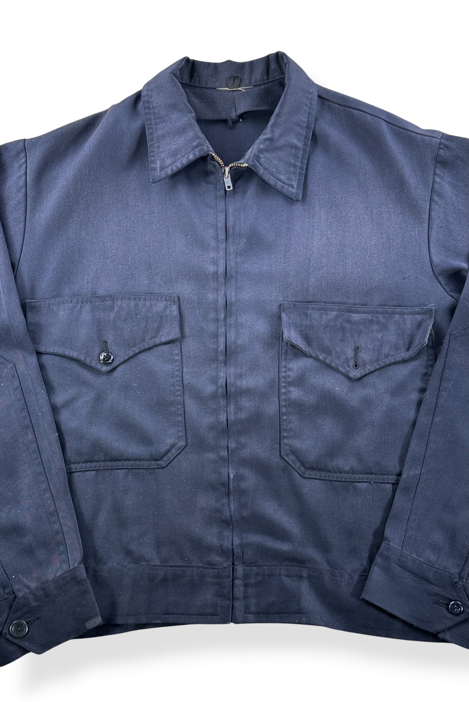 Close-up of Vintage Mr. 2 Ply Rayon Gas Station Jacket SZ XL