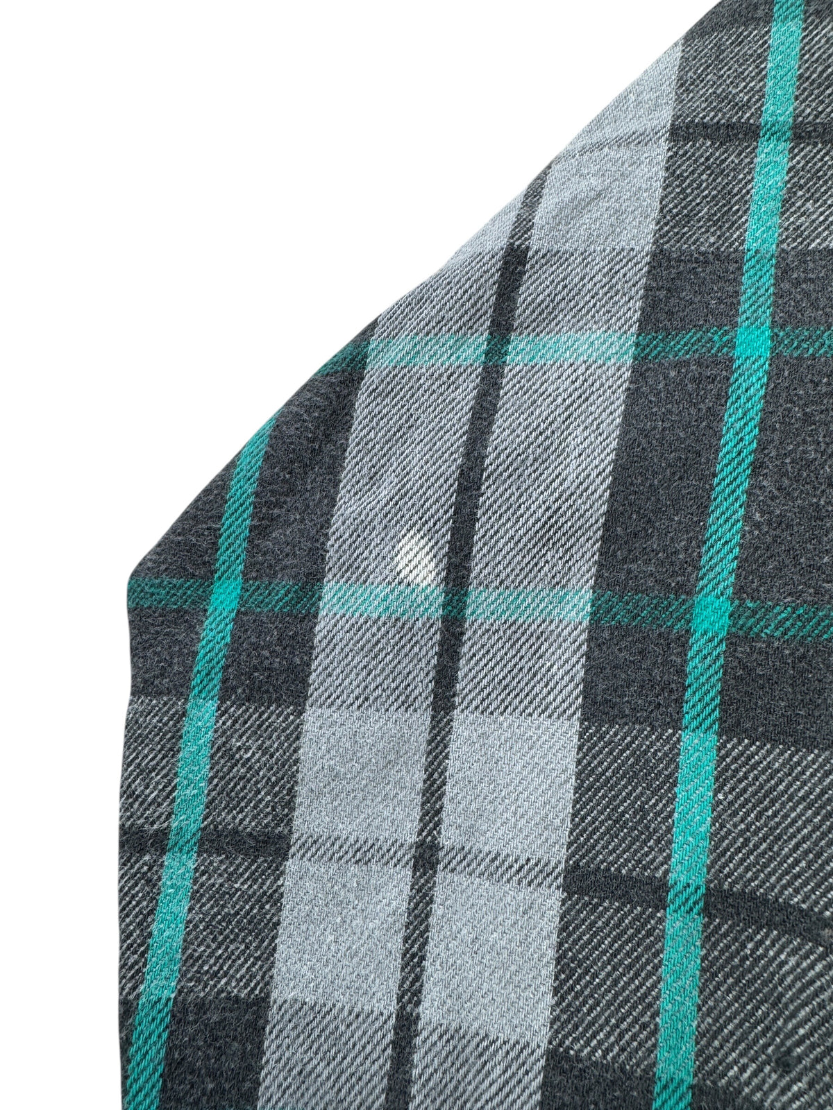 Small bleach stain on sleeve of Vintage Gray Dakota Cotton Flannel SZ 2XL
