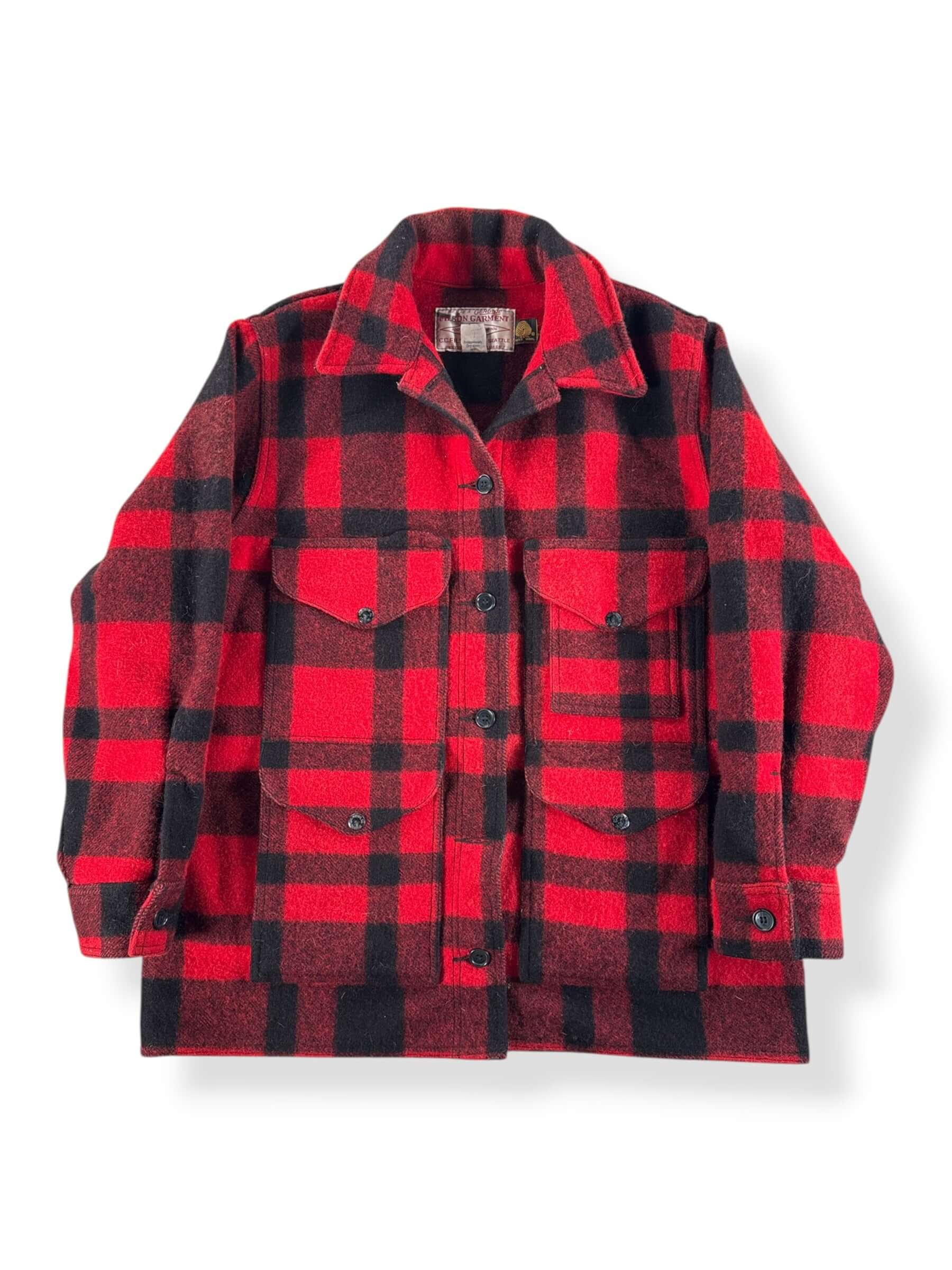 Front of Vintage 80s Womens Filson Mackinaw Jacket SZ 16 - AS IS