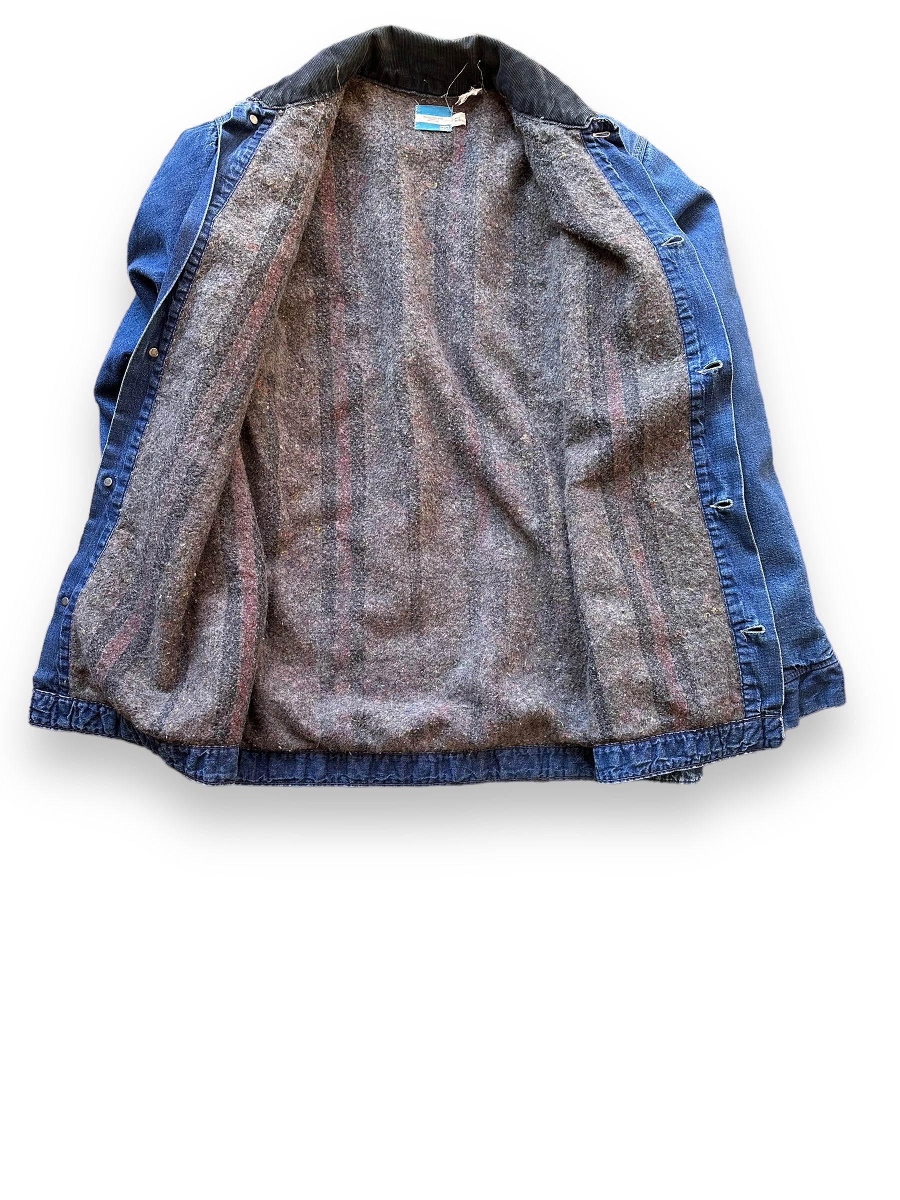 Blanket Lining View on Vintage Sears Blanket Lined Denim Chore Coat SZ XL | Vintage Denim Chore Coat | Barn Owl Vintage Seattle