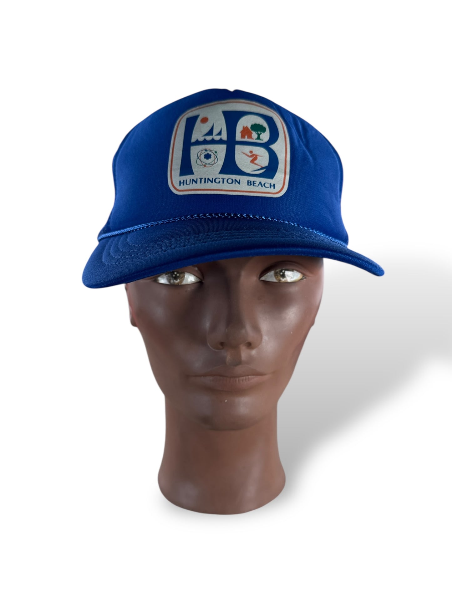 Front of Vintage Huntington Beach Trucker Hat SZ Youth