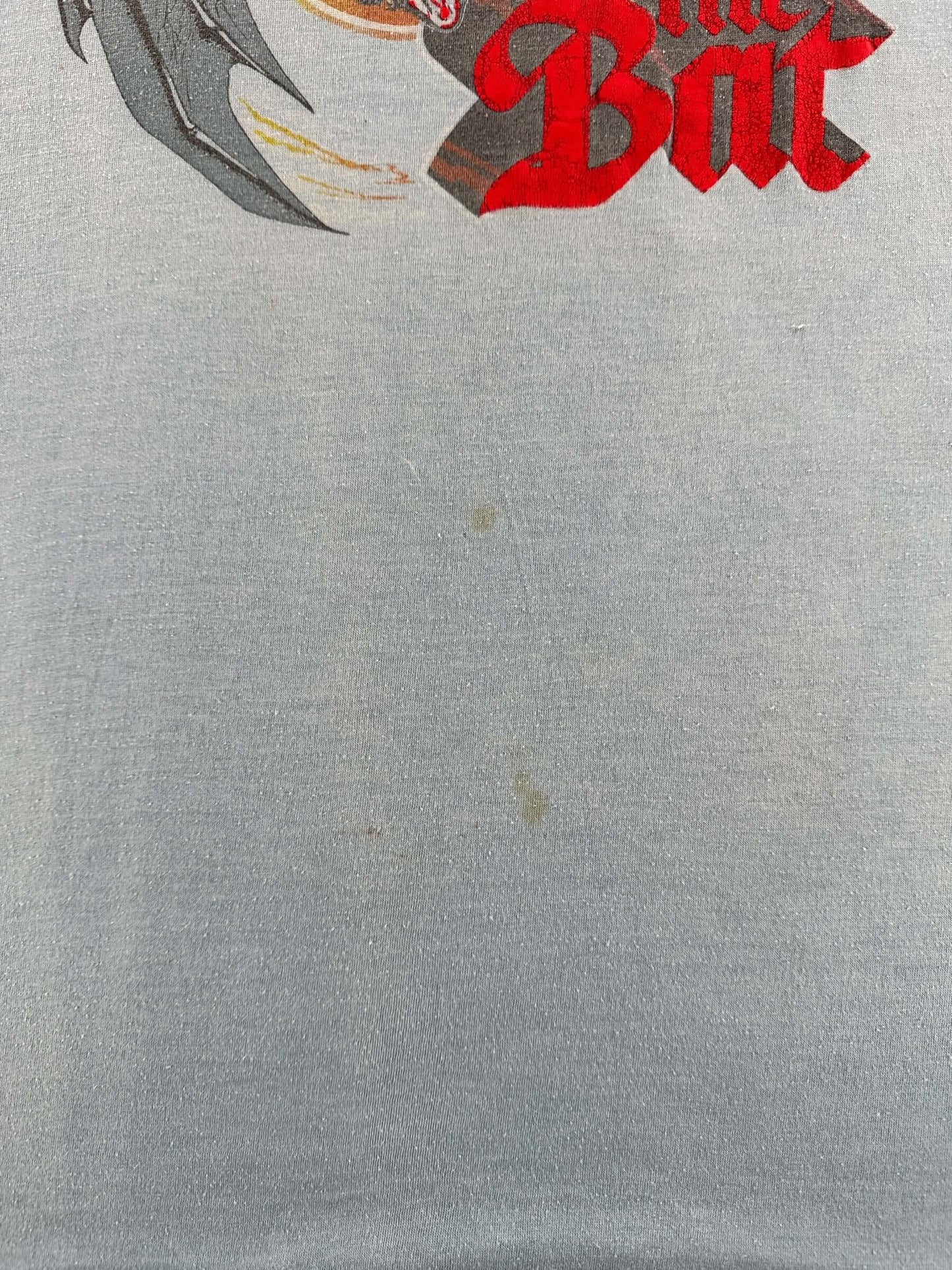 Staining on Vintage The Bat Kings Island Roller Coaster Tee SZ XL (Fits M)