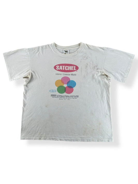 Front of Vintage Satchel Interior/Exterior Music Tee SZ XL