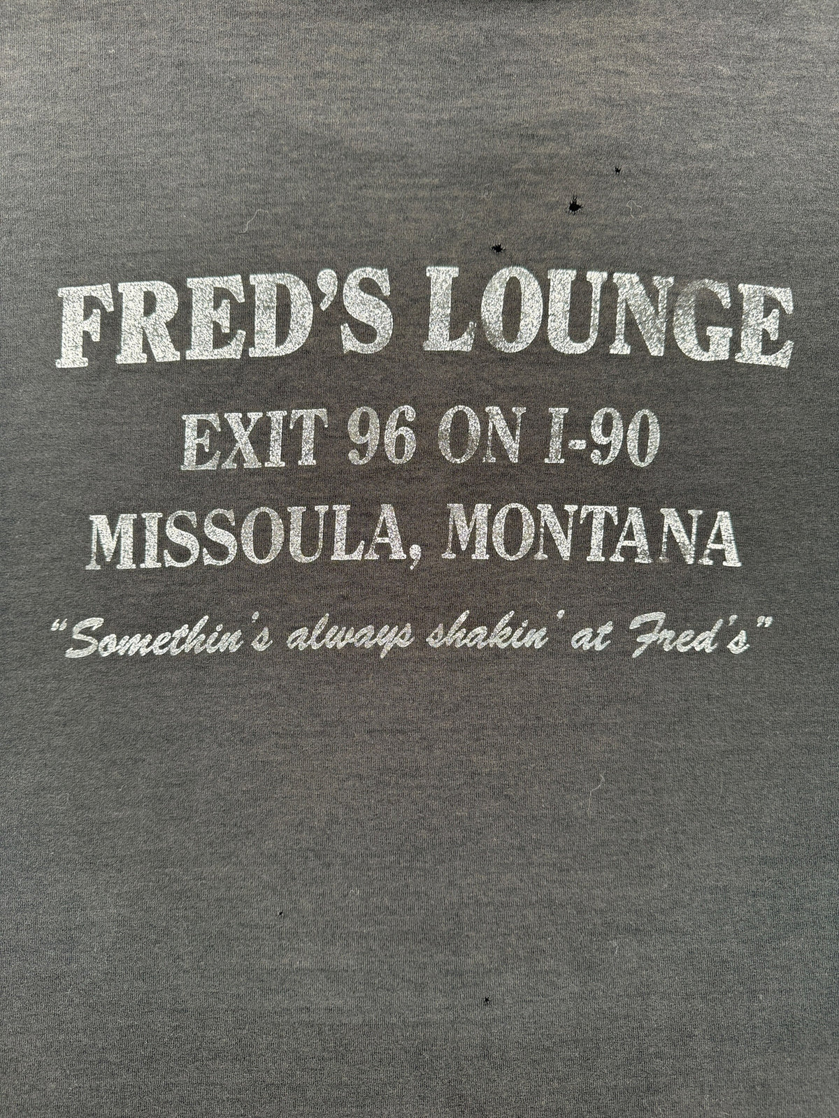 Back graphic on Vintage 80s Perfectly Thrashed Sex/Bar Tee SZ XL