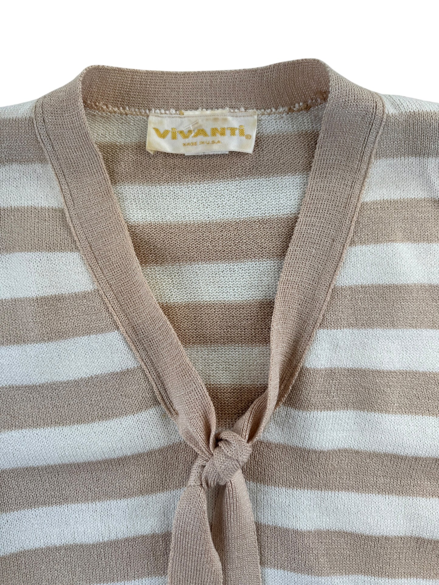 Tag of 1980s Avanti Striped Knit Top M