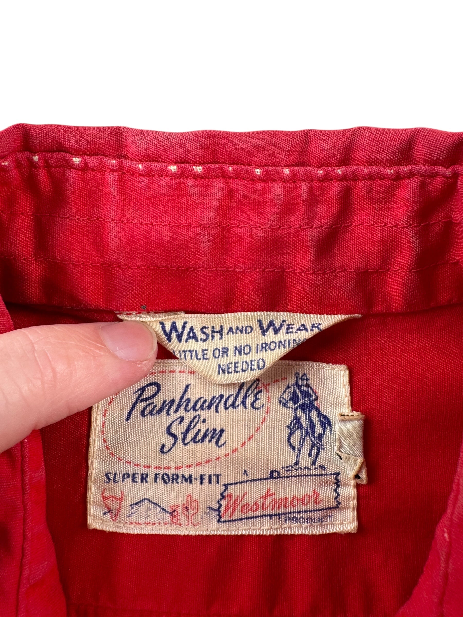 Tag on Vintage Panhandle Slim Red Star Pearlsnap Shirt SZ M