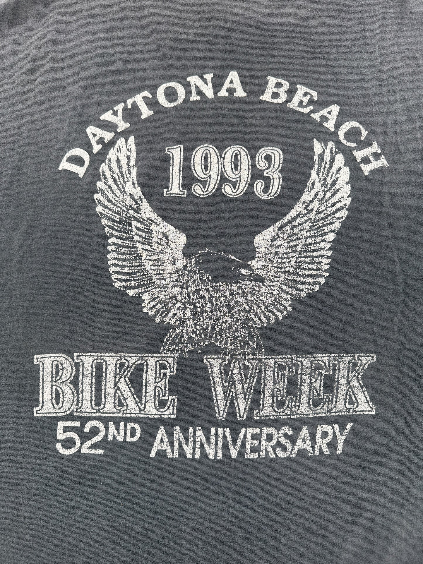 Back Graphic of Vintage Daytona Beach 1993 Fader Tee SZ XXL