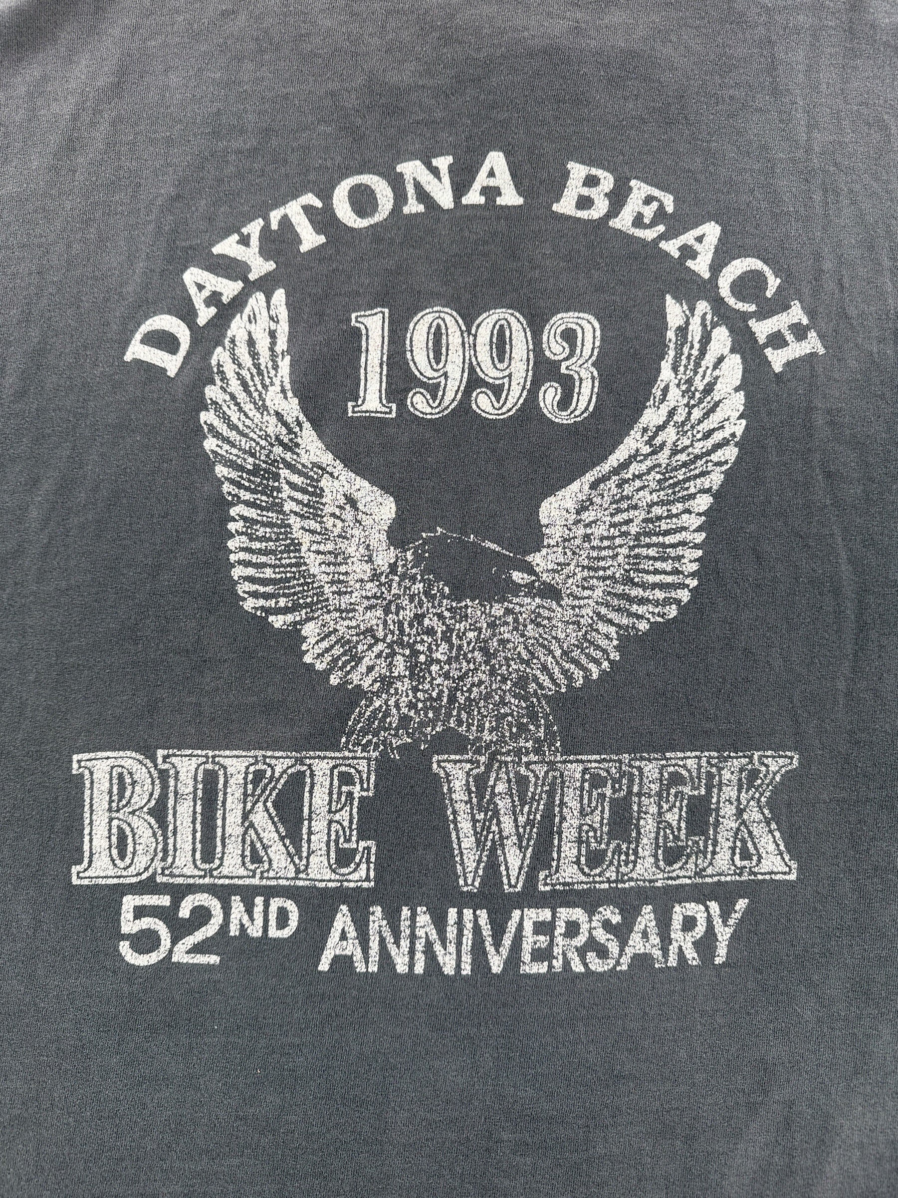 Back Graphic of Vintage Daytona Beach 1993 Fader Tee SZ XXL