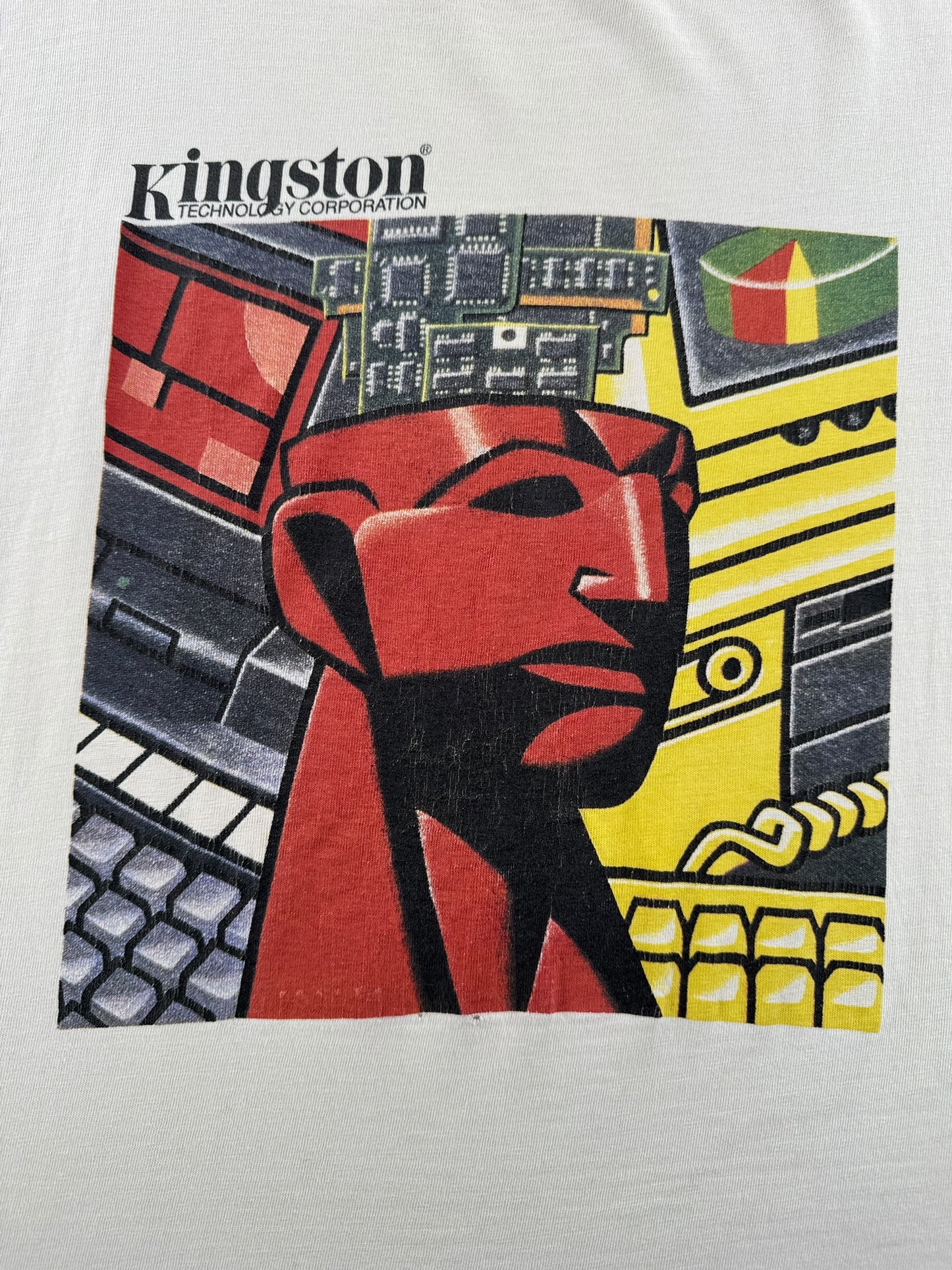 Graphic of Vintage Kingston Technology Corporation Tee SZ XL