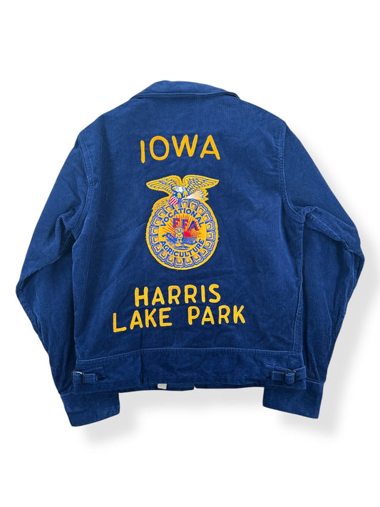 Back of Vintage Harris Lake Park Iowa FFA Jacket SZ S