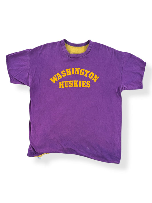 Front of Vintage Huskies Double Face Tee SZ XL (Fits L)