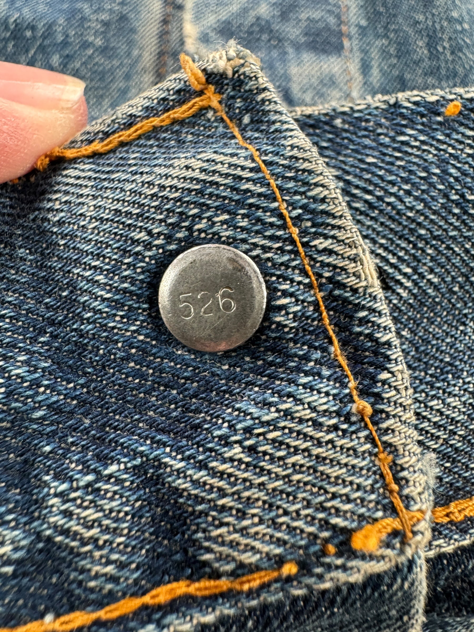 Factory Number on Vintage Big E Levis 70505 Jacket SZ 42 AS IS