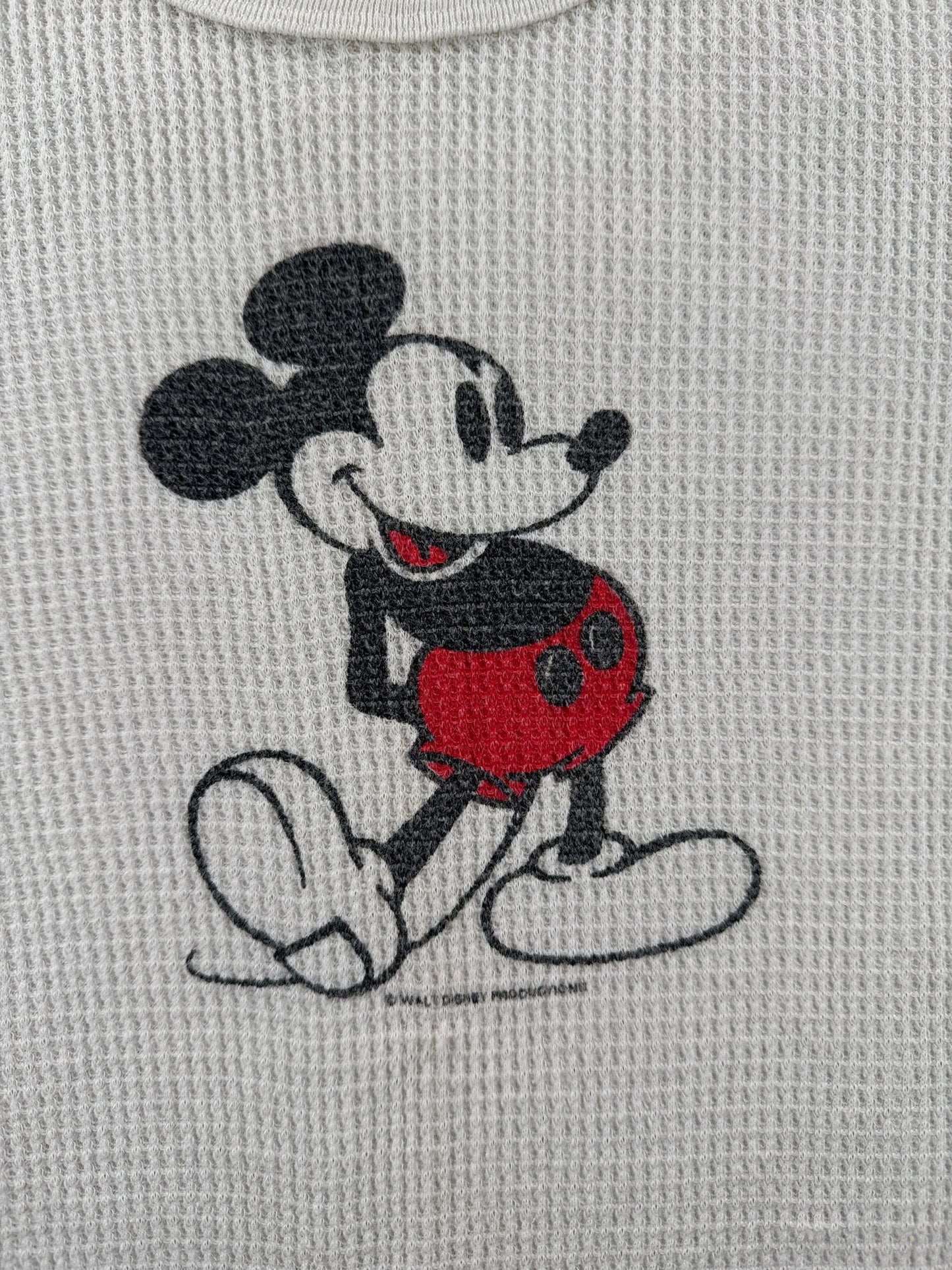 Graphic of Vintage Mickey Mouse Waffle Shirt SZ XL (Fits XS)