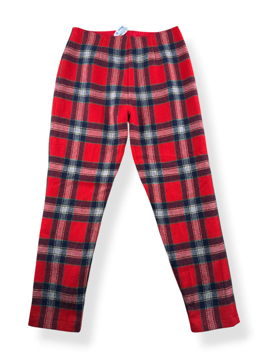 Front of Vintage 1970s Plaid Wool Trousers SZ 14