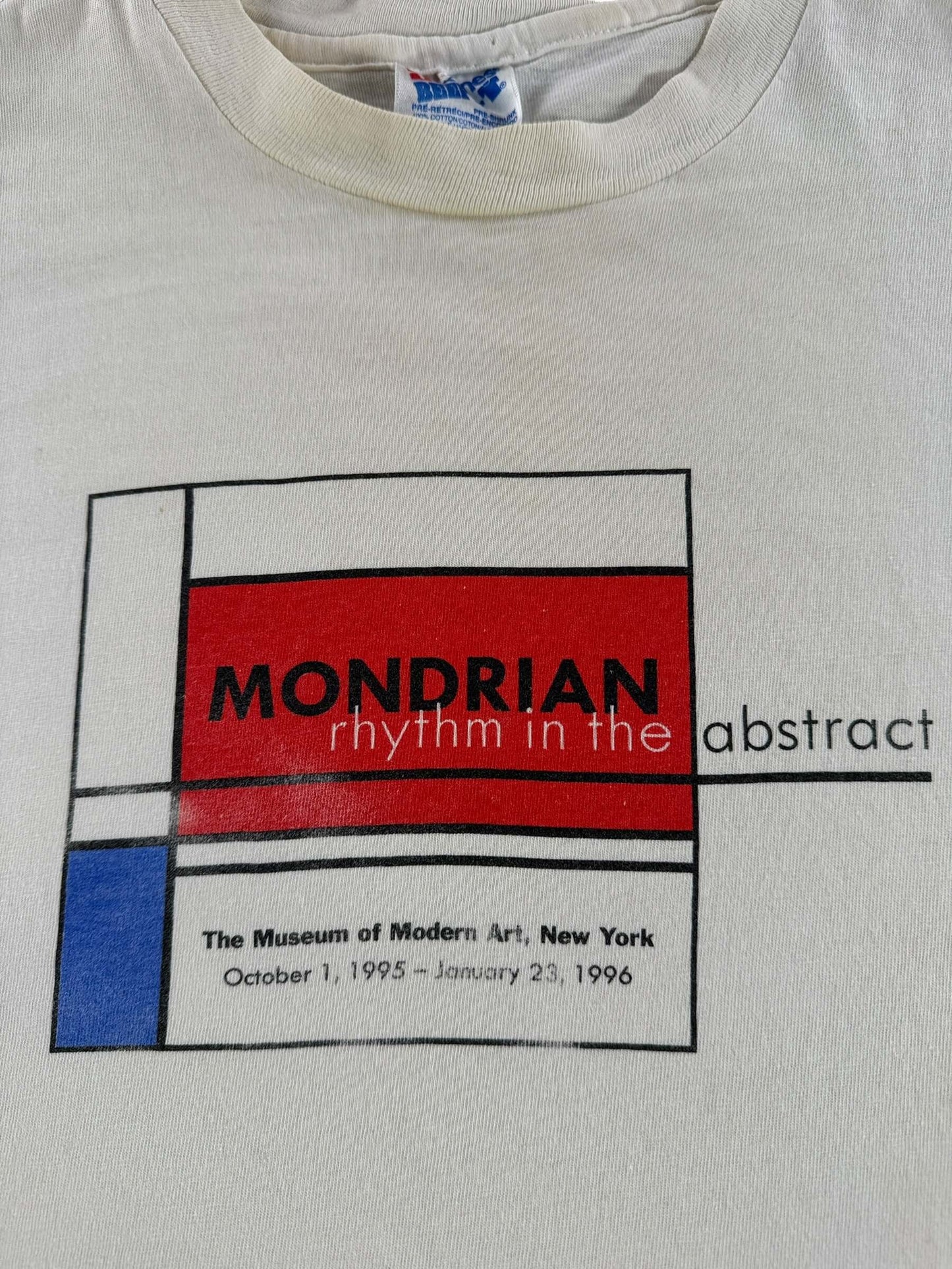Graphic of Vintage MOMA 1996 Mondrian Exhibit Tee SZ L