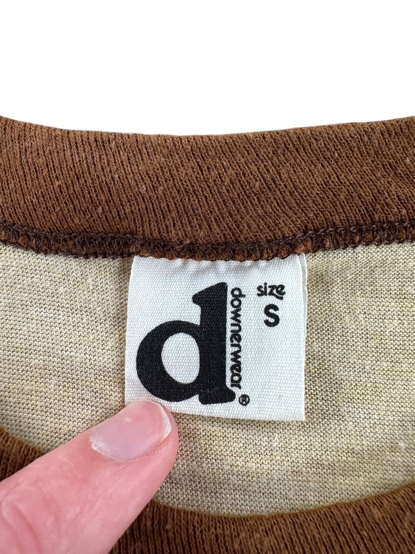 Tag on Vintage 70s Barn Owl Ringer Tee SZ S (Fits XS)