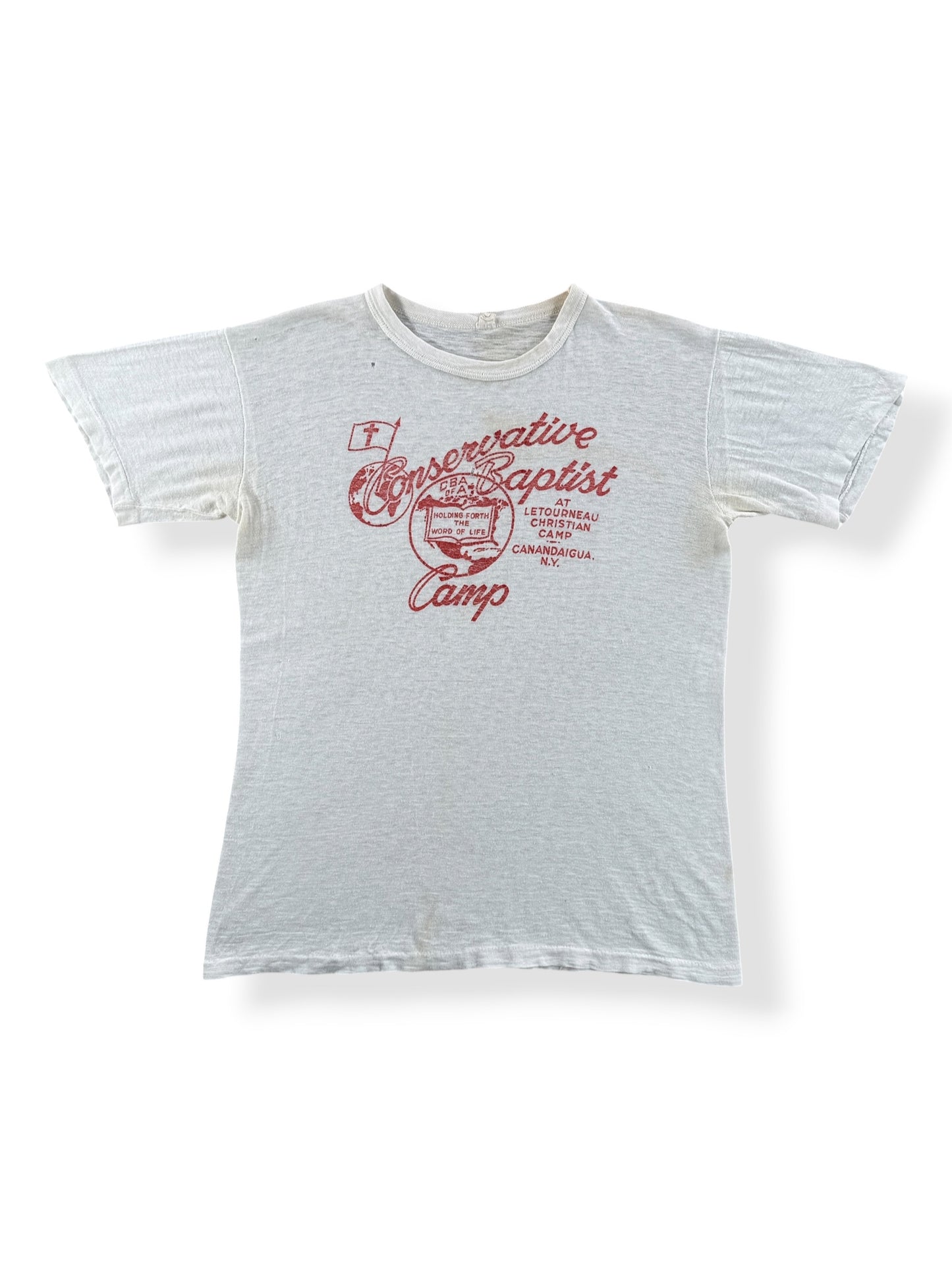 Vintage 50s Conservative Baptist Camp Tee SZ S