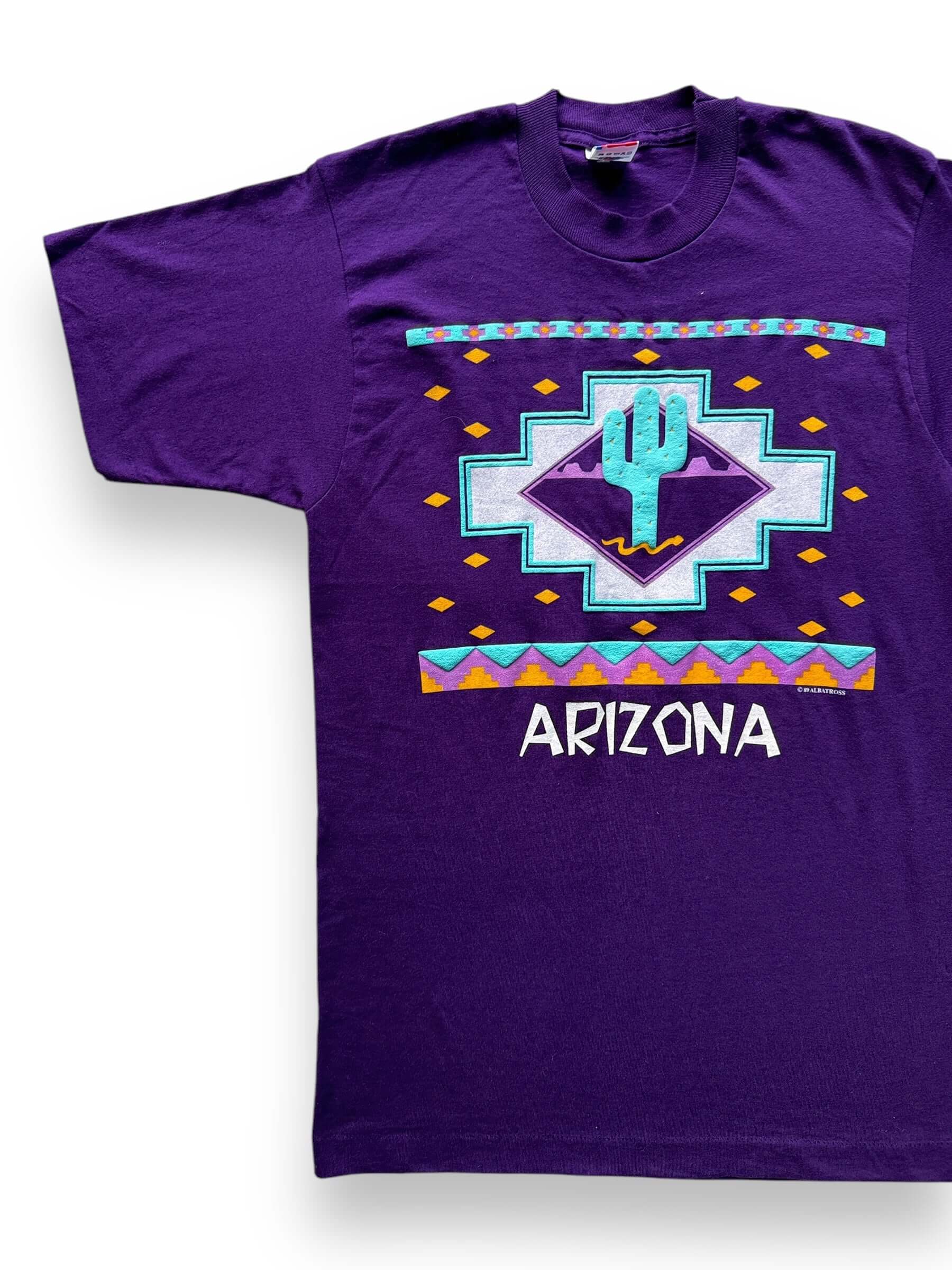 front right of Vintage Purple Arizona Tee SZ M