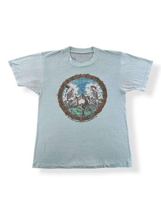 Front of Vintage 1982 Peter Lee Grateful Dead Dancing Skeletons Tee SZ M