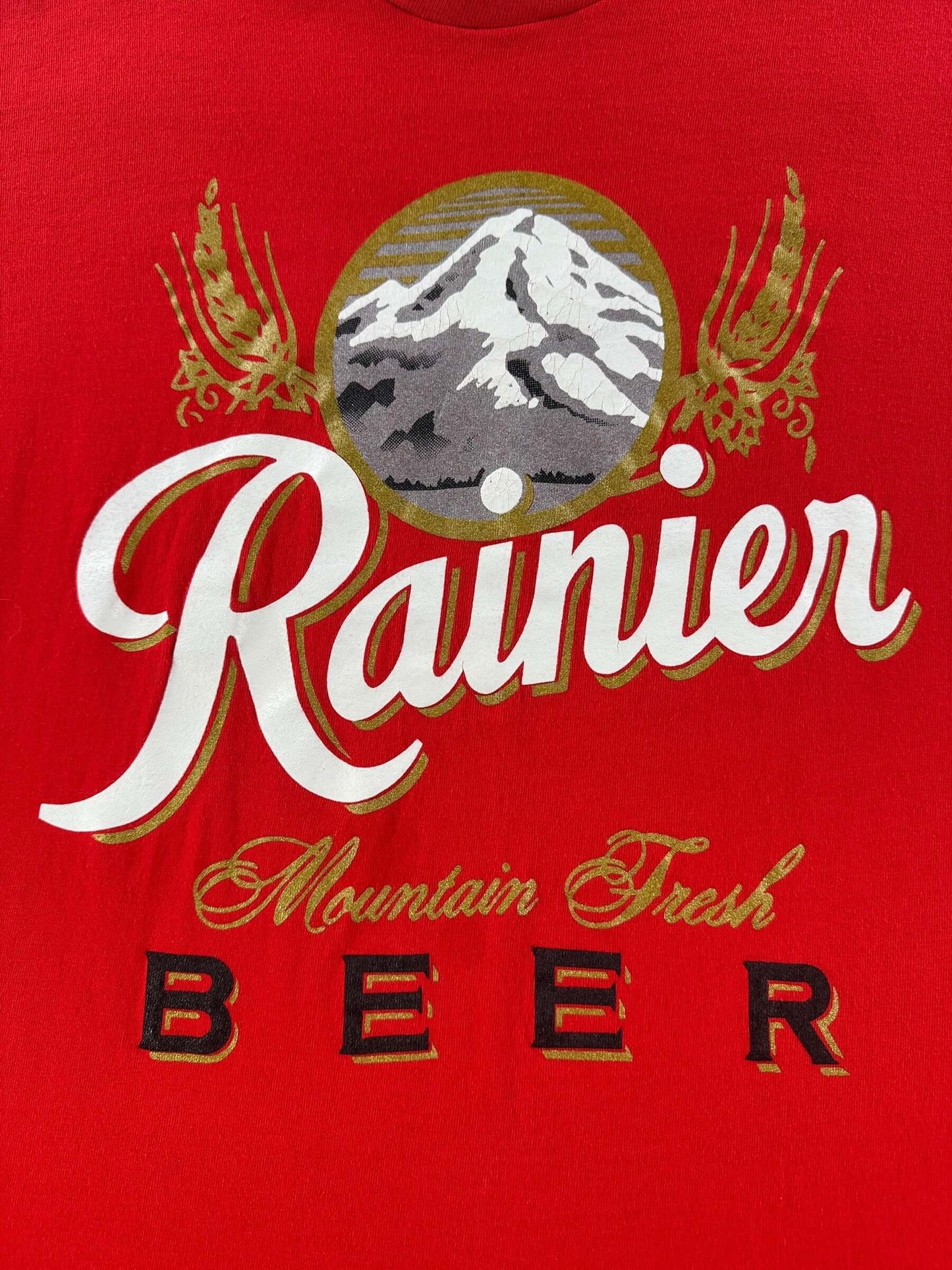 Graphic of Vintage Rainier Beer Tee SZ XL (Fits L)