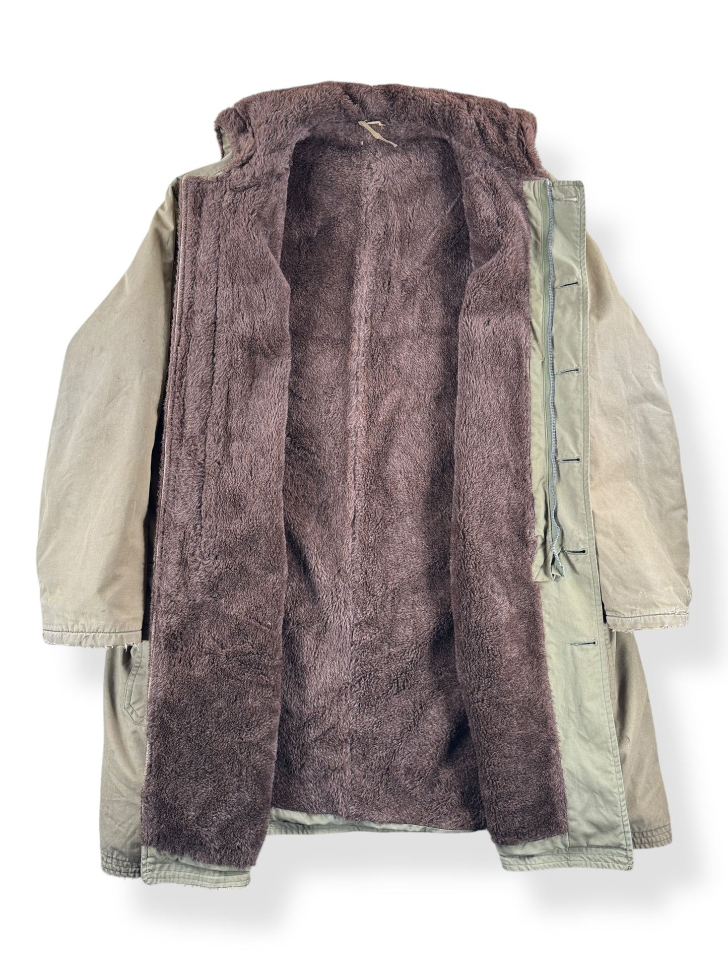 Inside of Vintage WW2 Military Parka SZ XXL AS IS