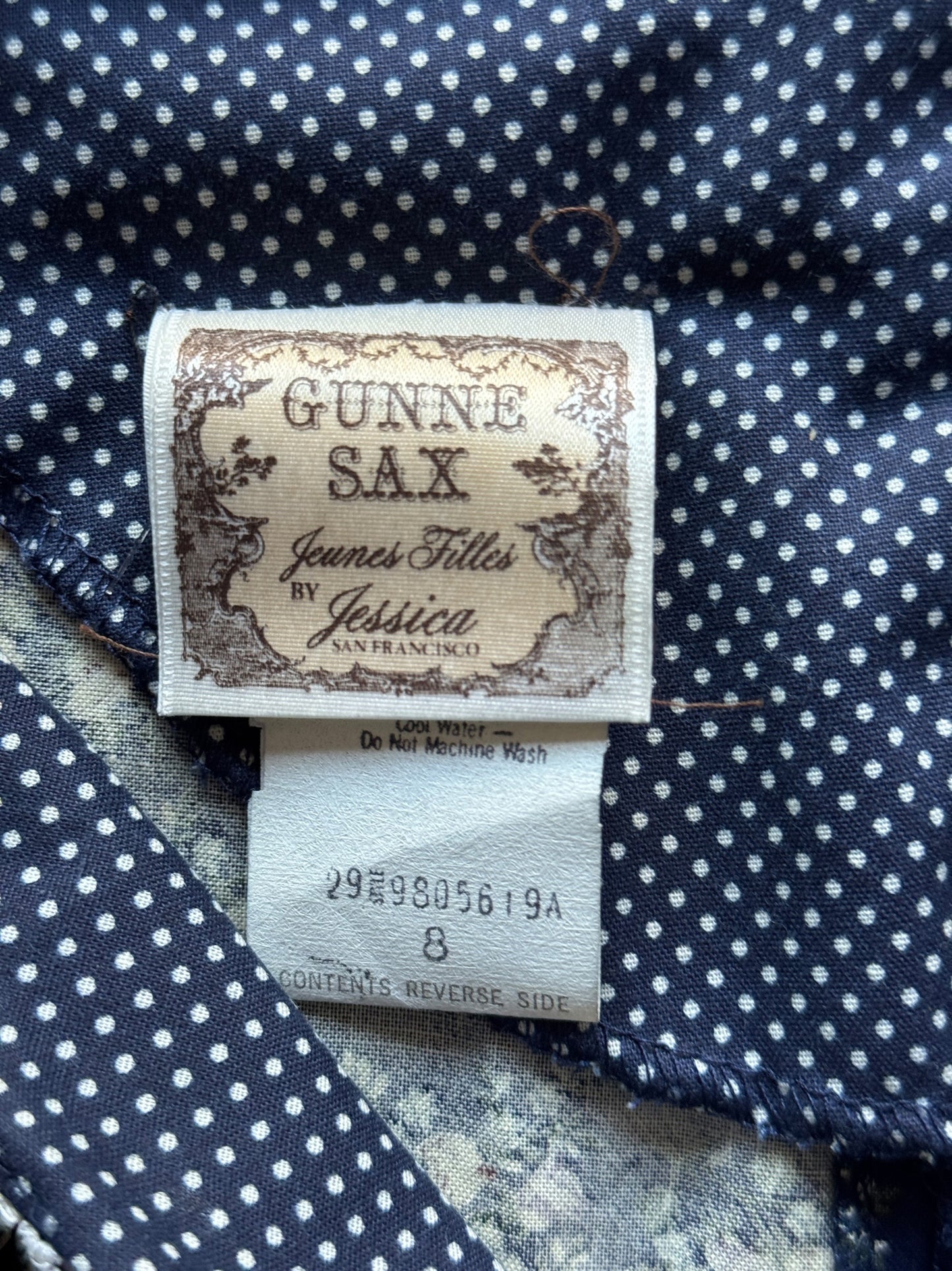 Tag on Vintage Gunne Sax Floral Dress SZ 8