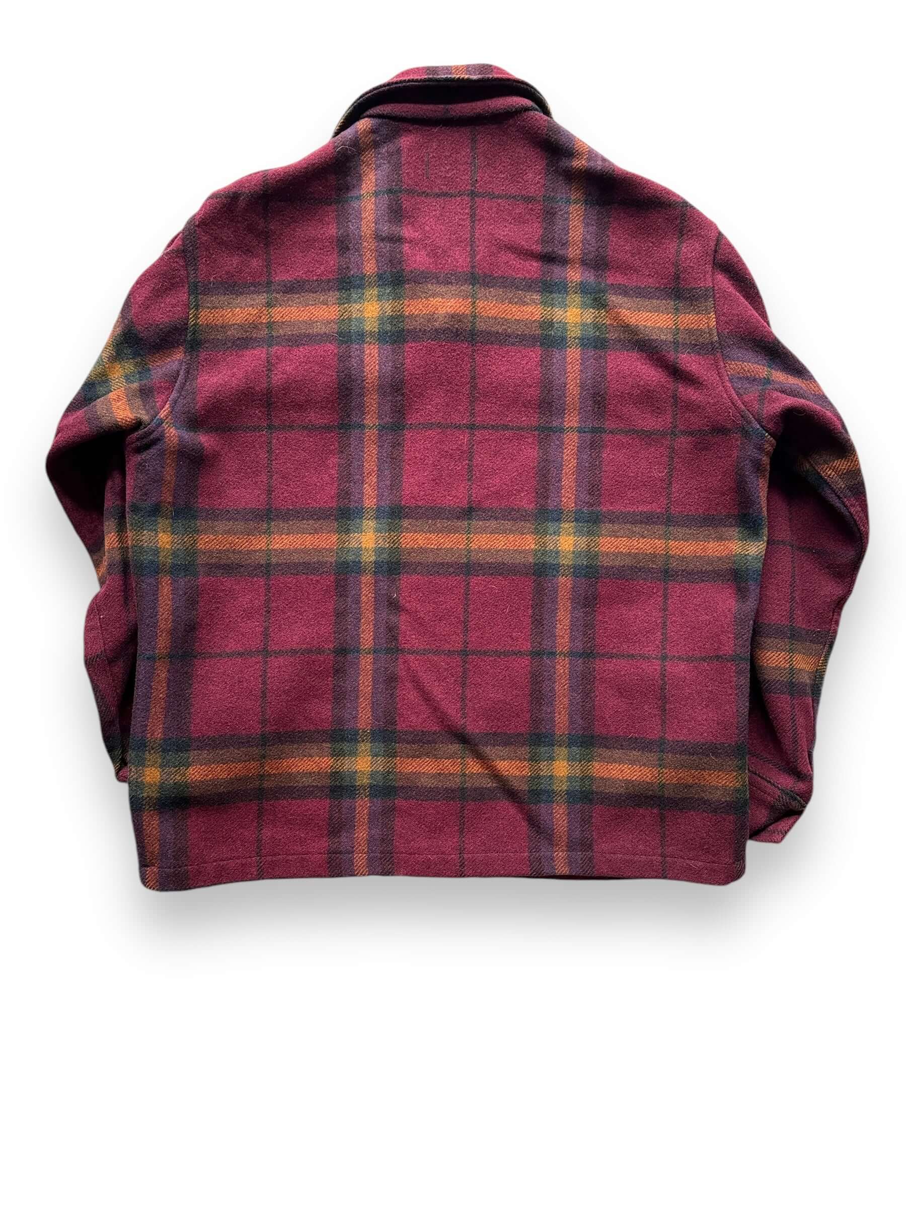 back of Vintage Pendleton Wool Red/Yellow Plaid Jacket SZ L