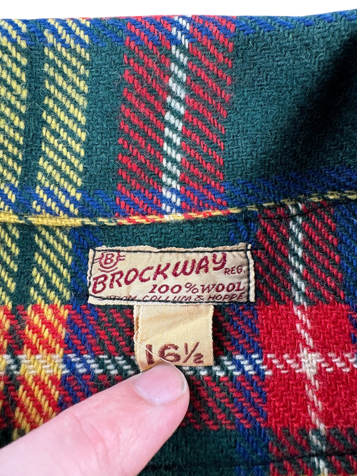 Tag on Vintage Brockway Flannel SZ XL