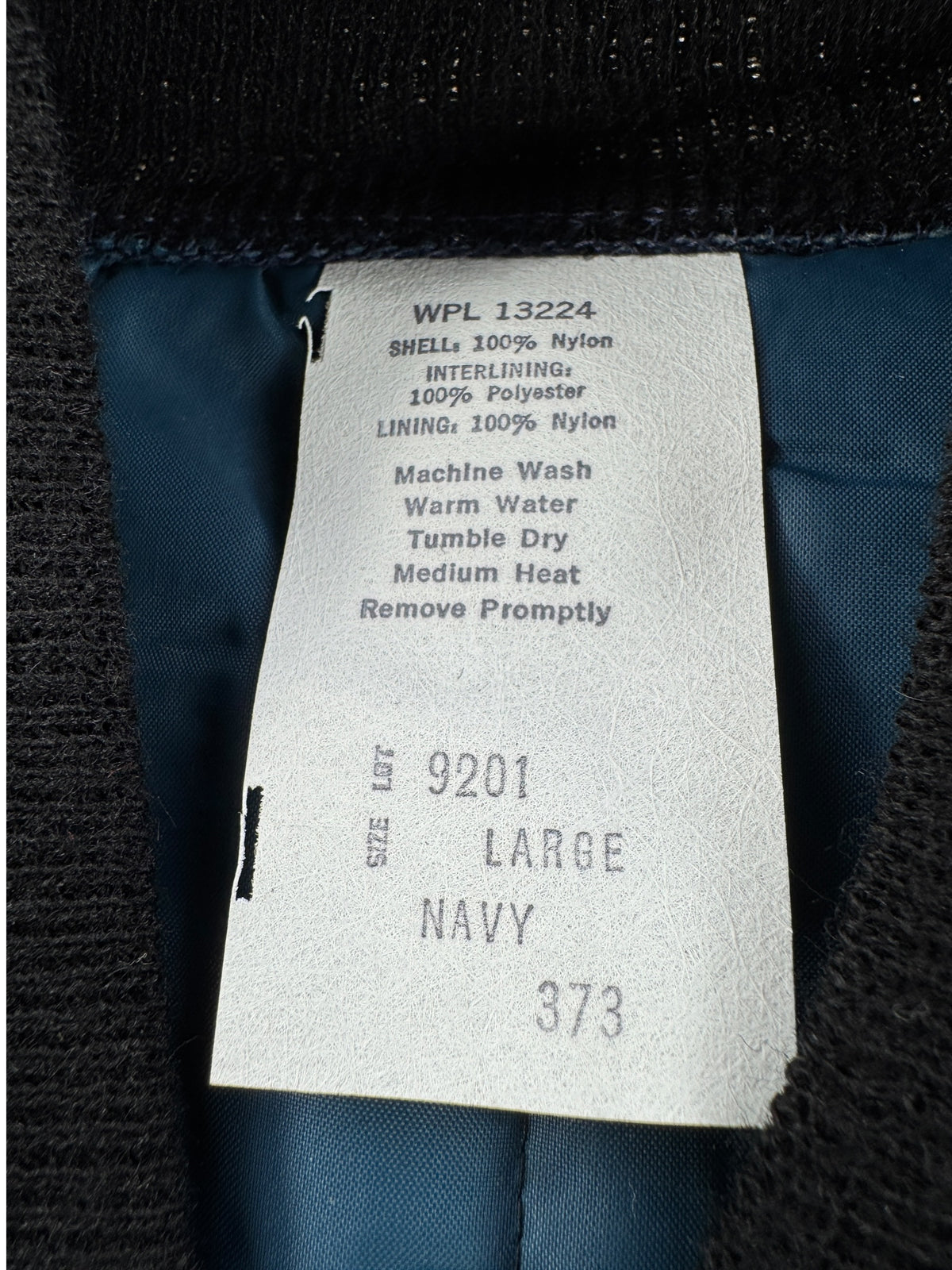 Tag on Vintage Quilted Navy Blue Vest SZ L